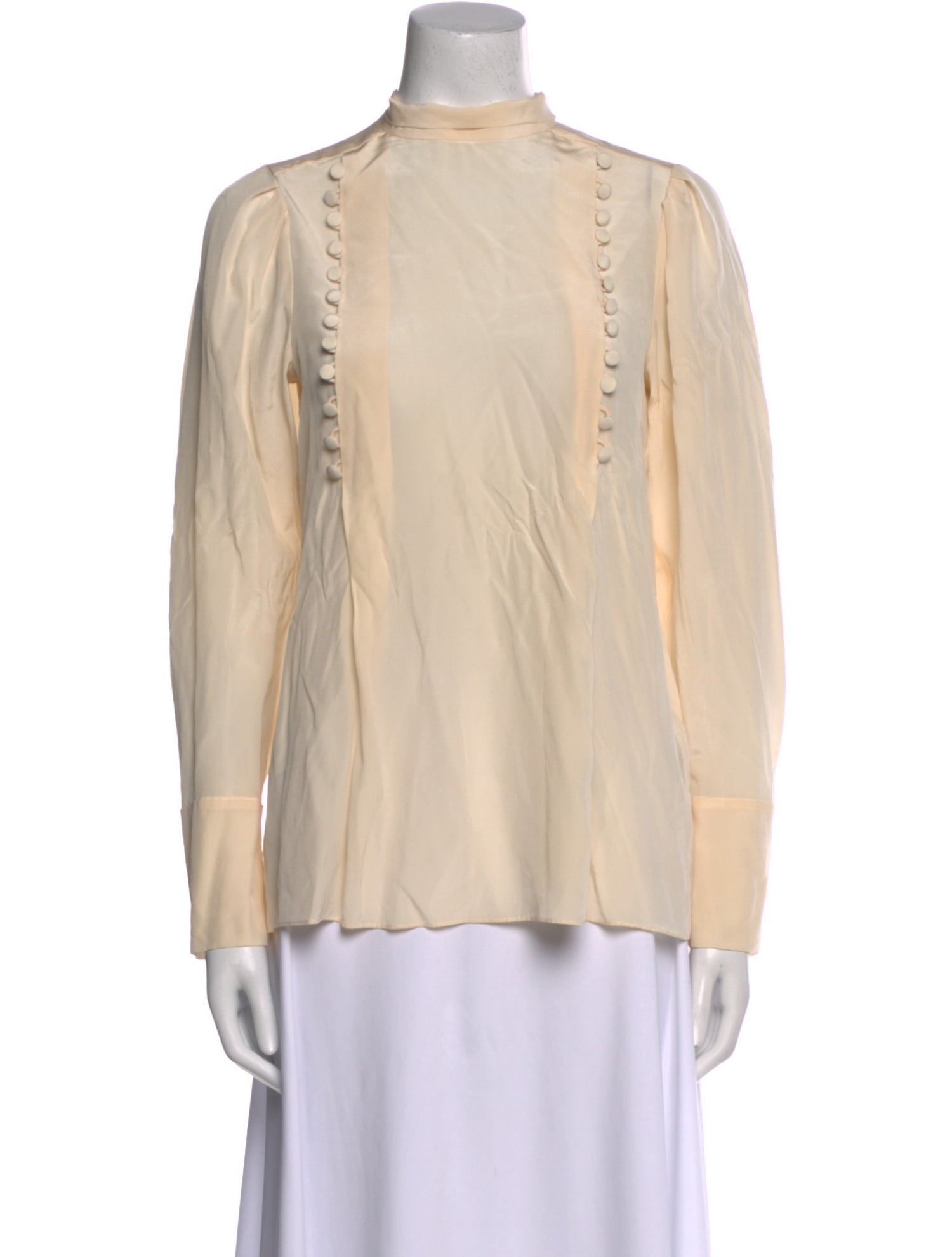 Givenchy Silk Mock Neck Blouse