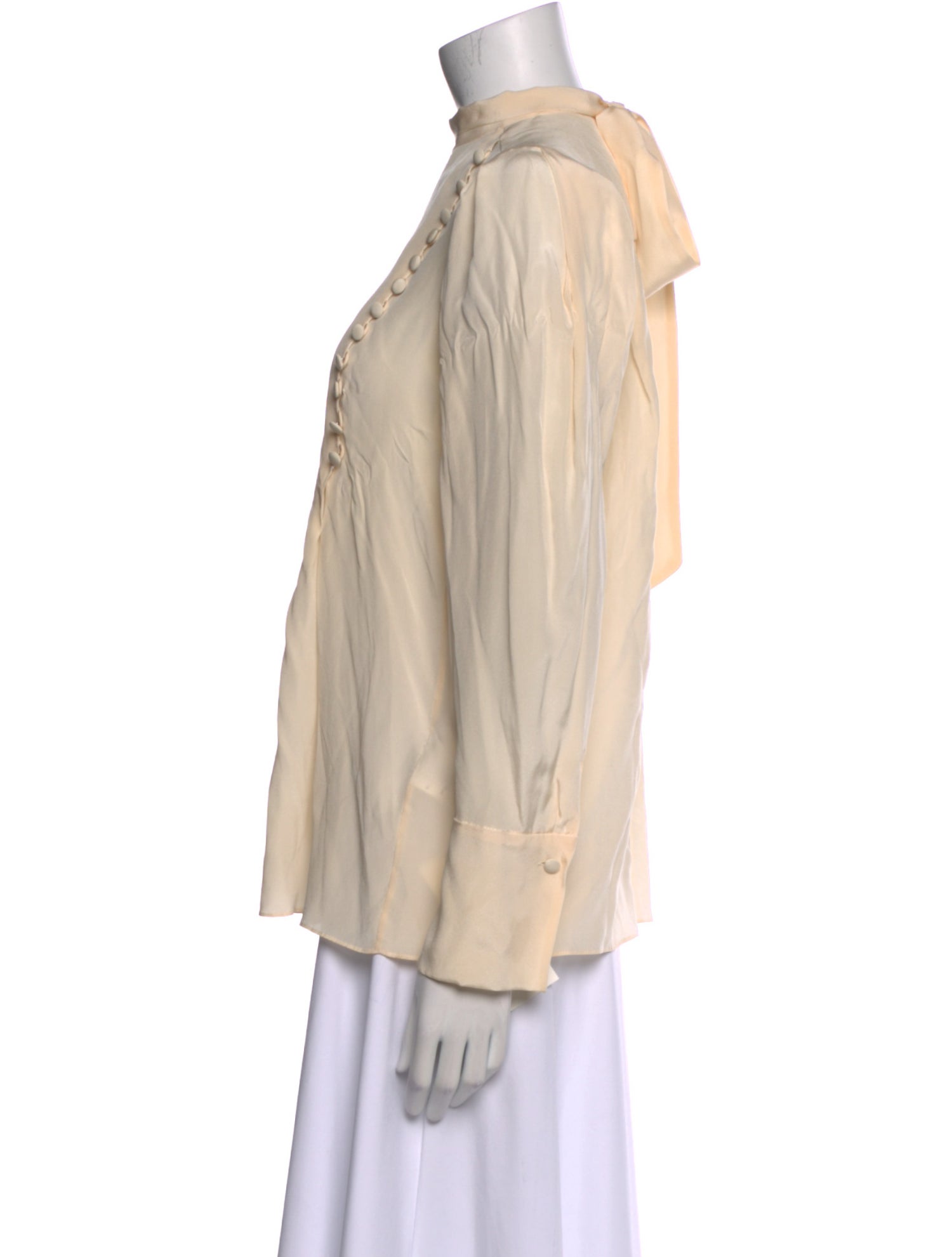 Givenchy Silk Mock Neck Blouse