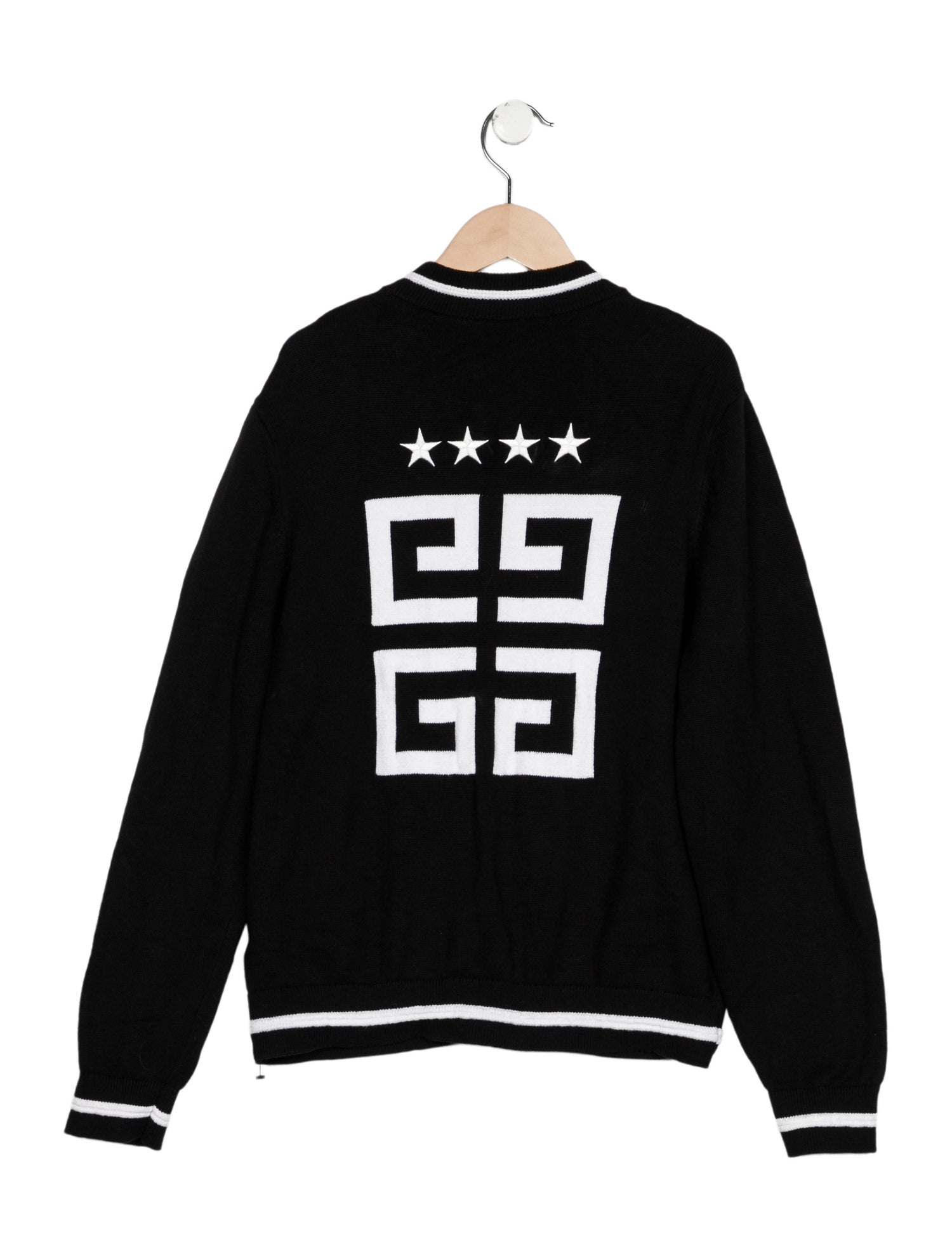 Givenchy Boys' Embroidered Long Sleeve Zip Sweater