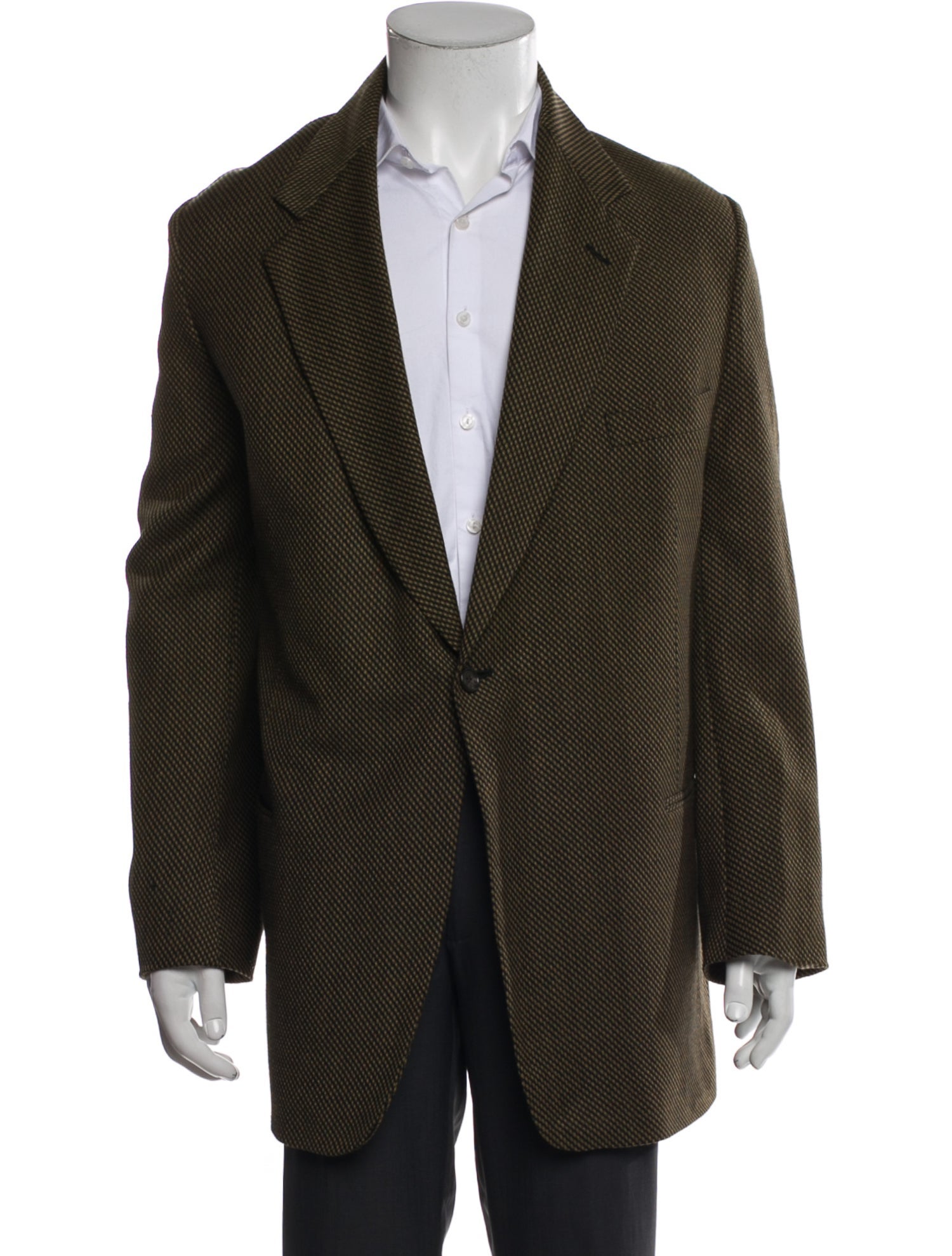 Givenchy Wool Tweed Pattern Peacoat