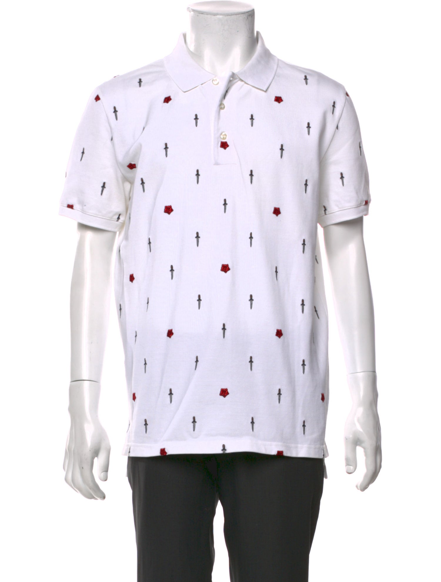Givenchy Printed V-Neck Polo Shirt
