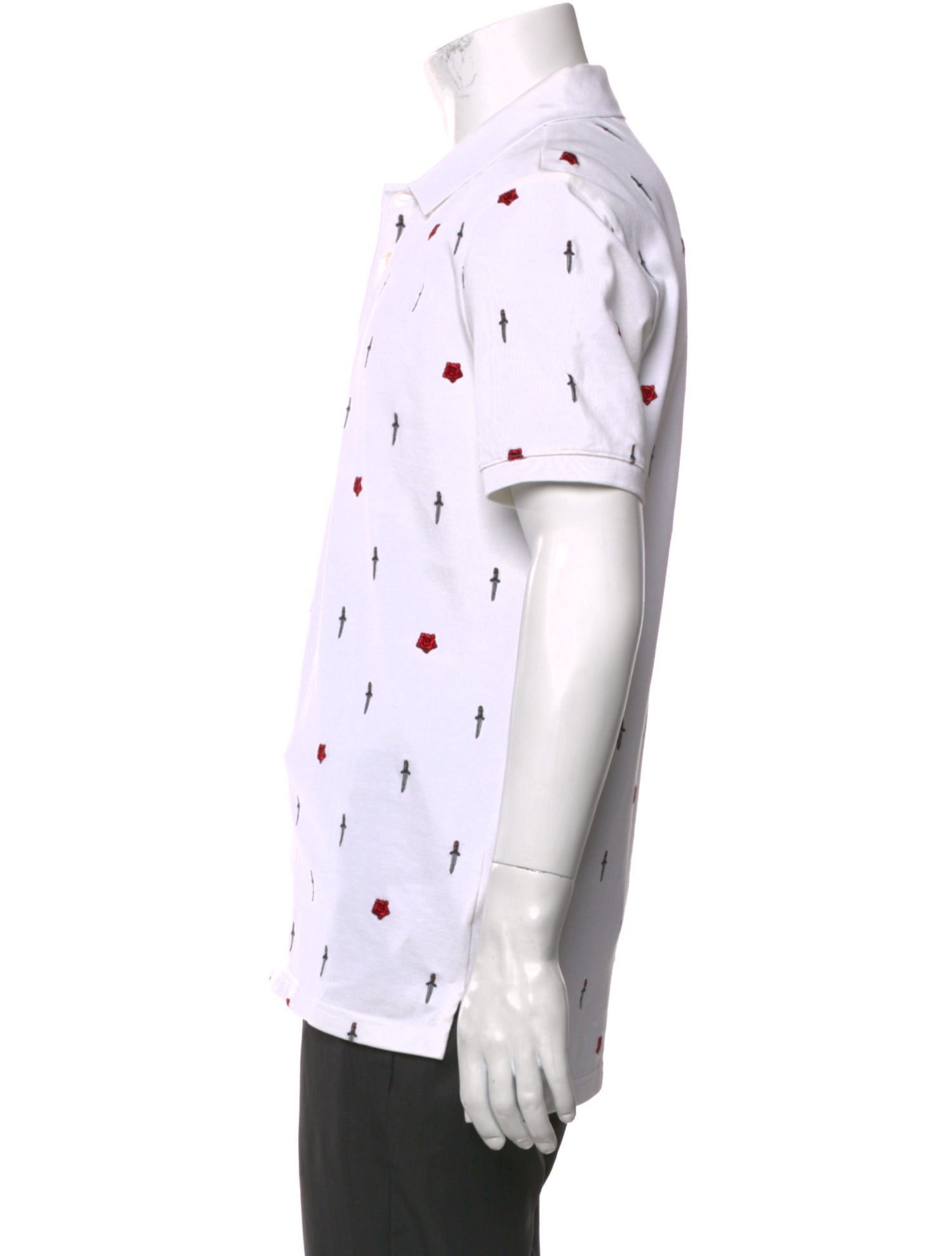 Givenchy Printed V-Neck Polo Shirt