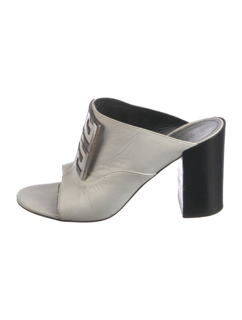 Givenchy Signature Logo Leather Slides