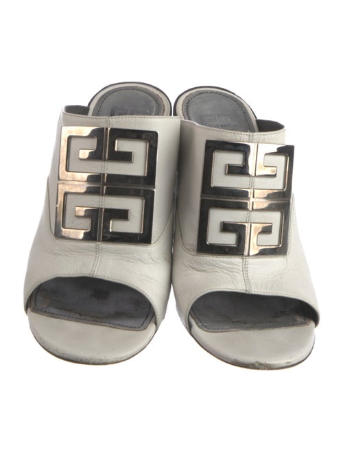 Givenchy Signature Logo Leather Slides