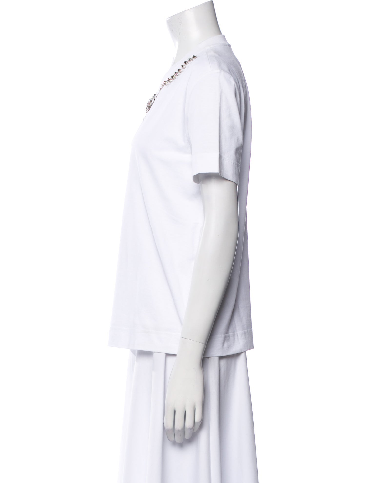 Givenchy Scoop Neck Short Sleeve T-Shirt