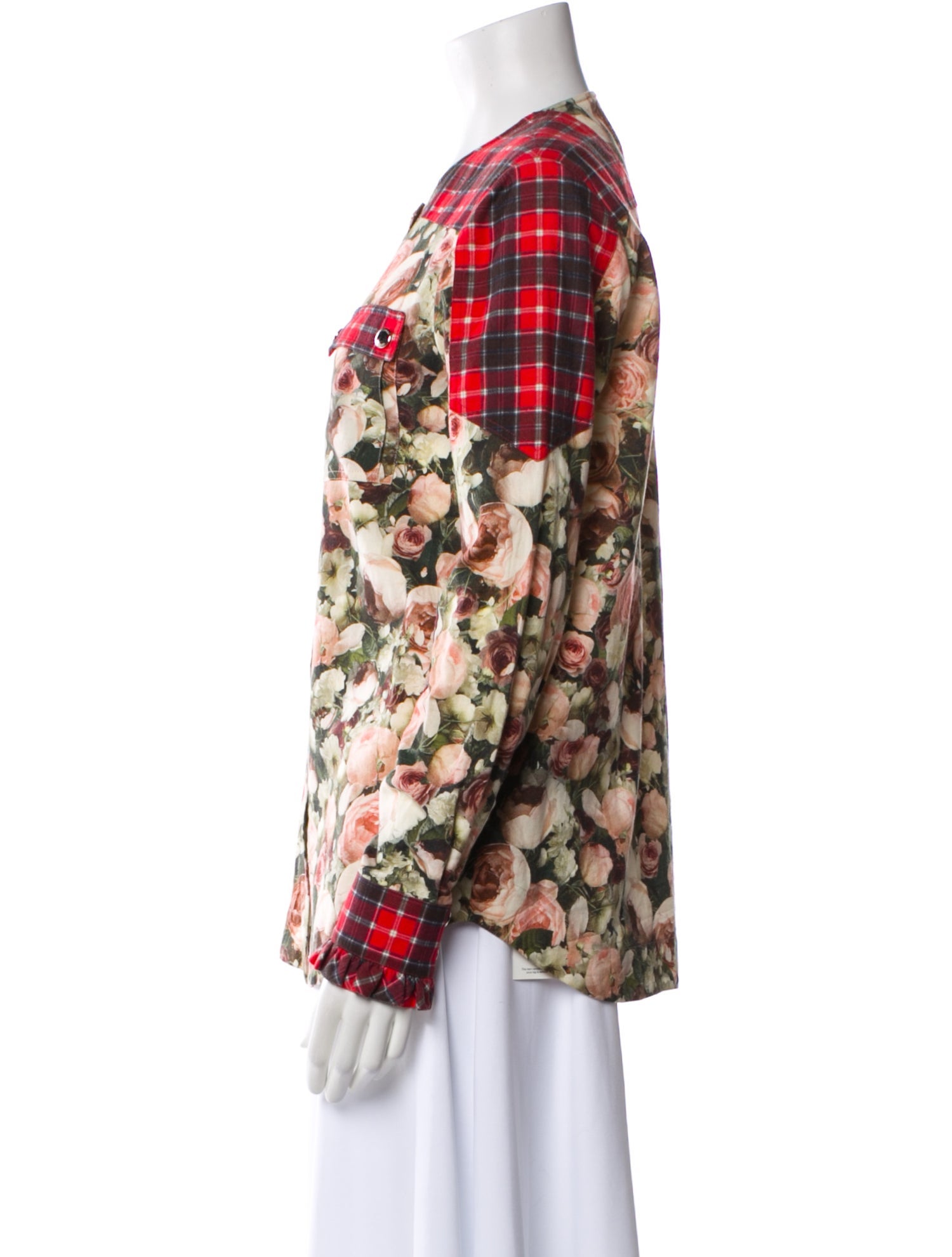 Givenchy Floral Print Crew Neck Blouse