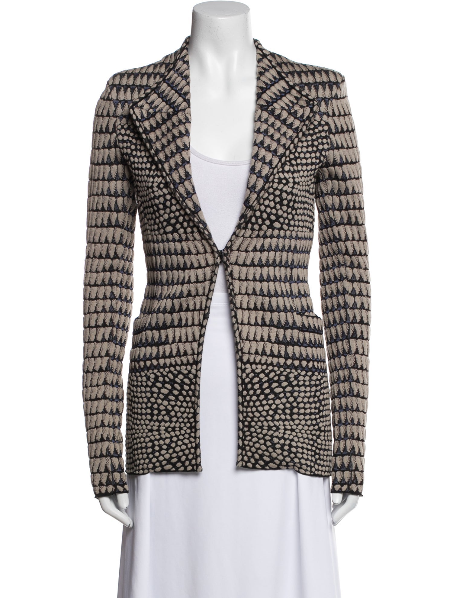 Givenchy Wool Plaid Print Blazer