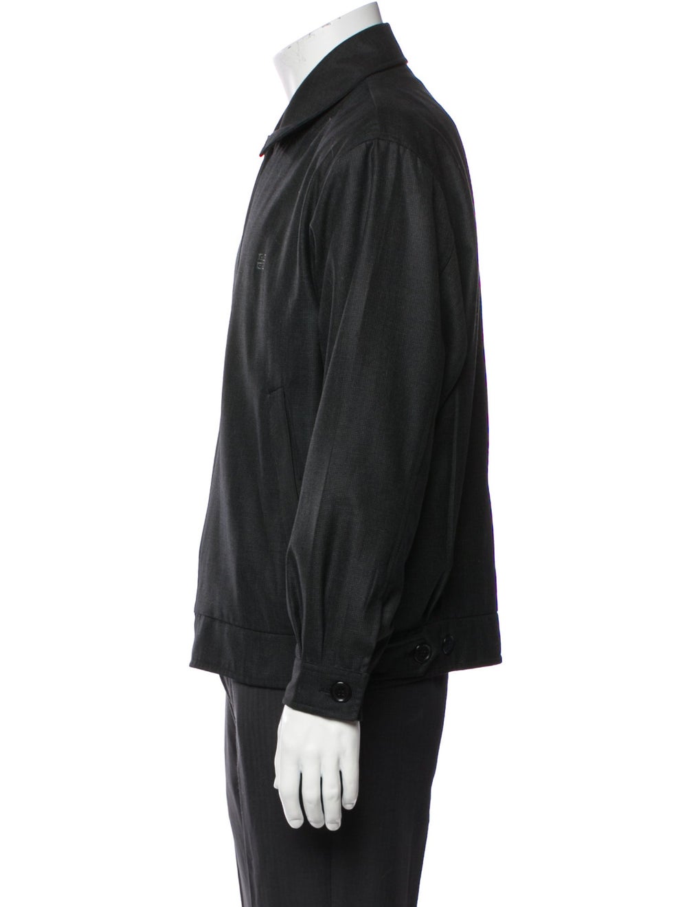 Givenchy Wool Bomber Jacket Grey Slit Pockets - image 2
