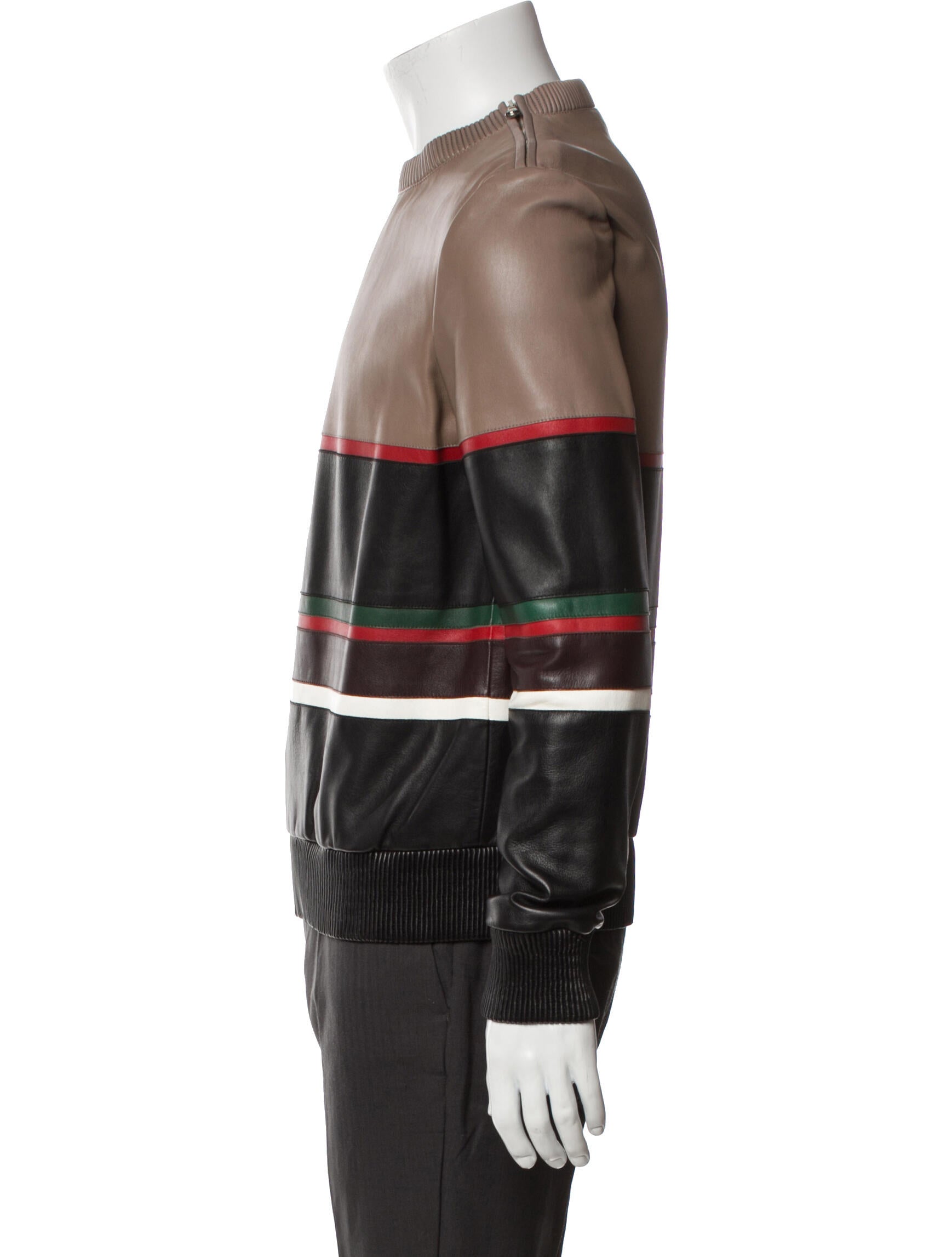 Givenchy Lambskin Plaid Print Moto Jacket