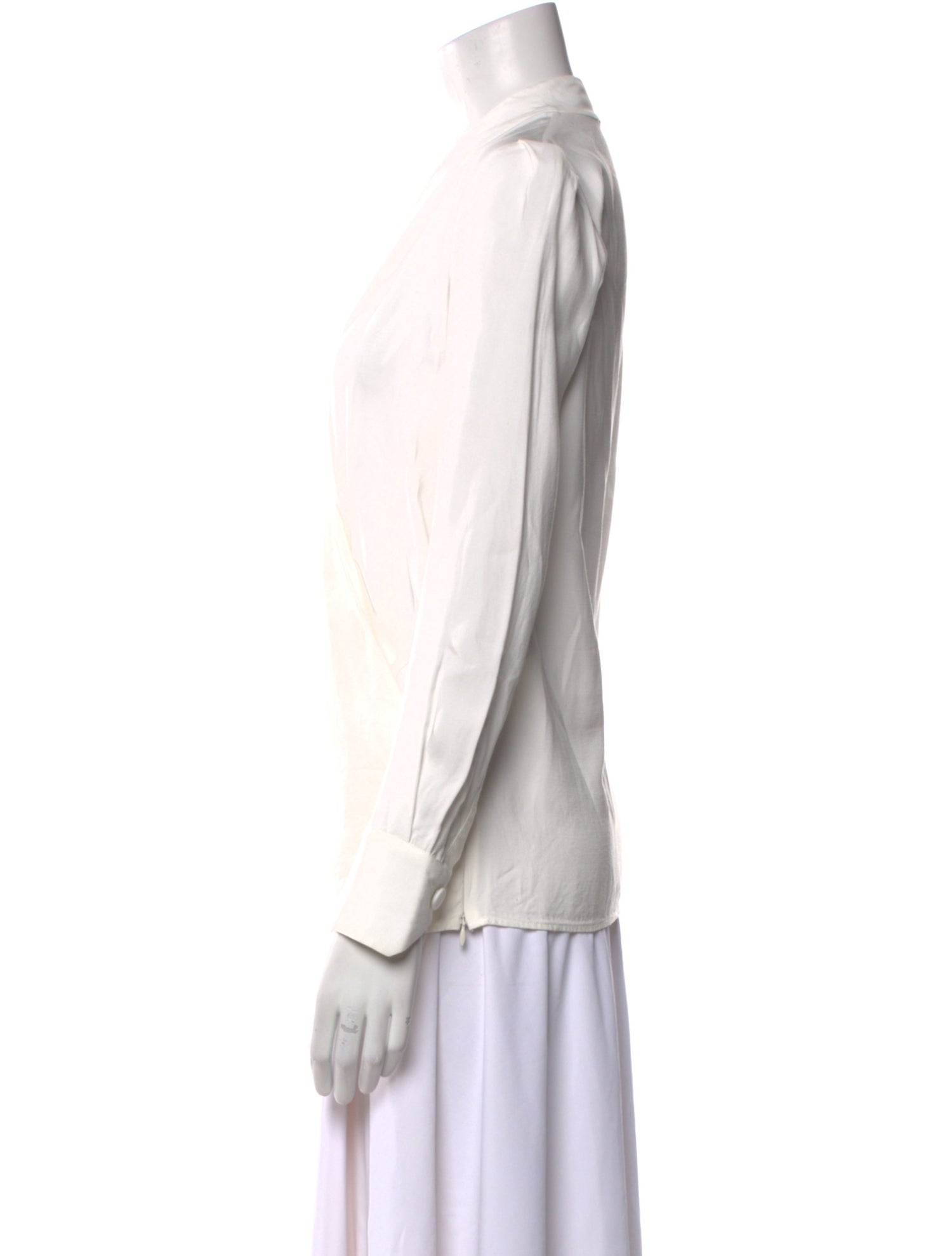 Givenchy V-Neck Long Sleeve Blouse