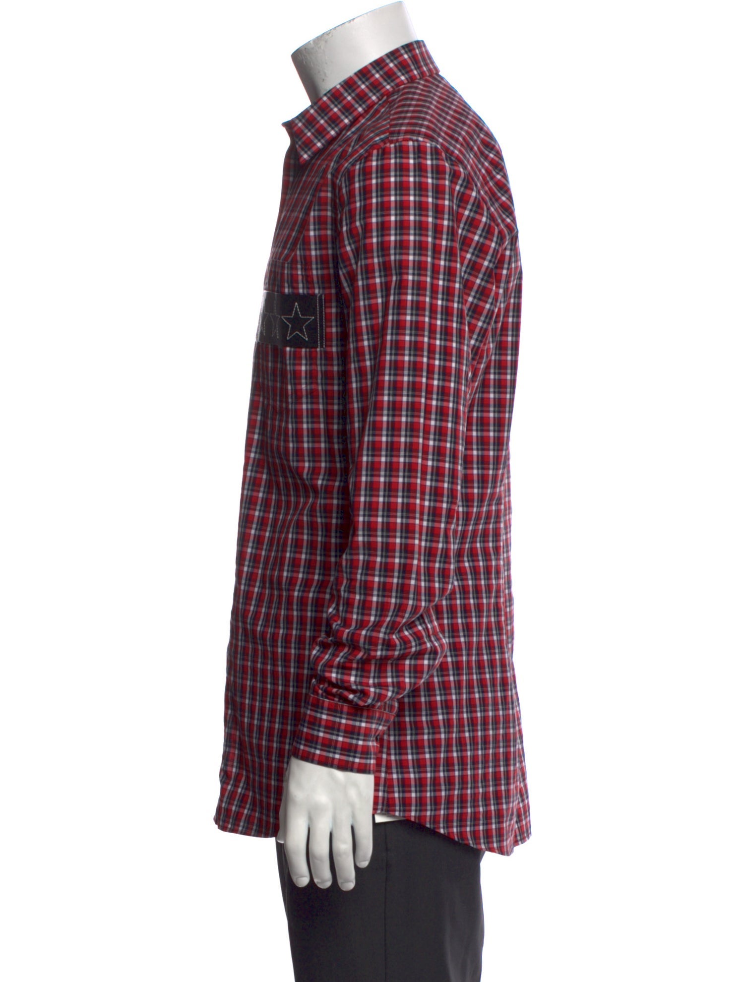 Givenchy Plaid Print Long Sleeve Shirt