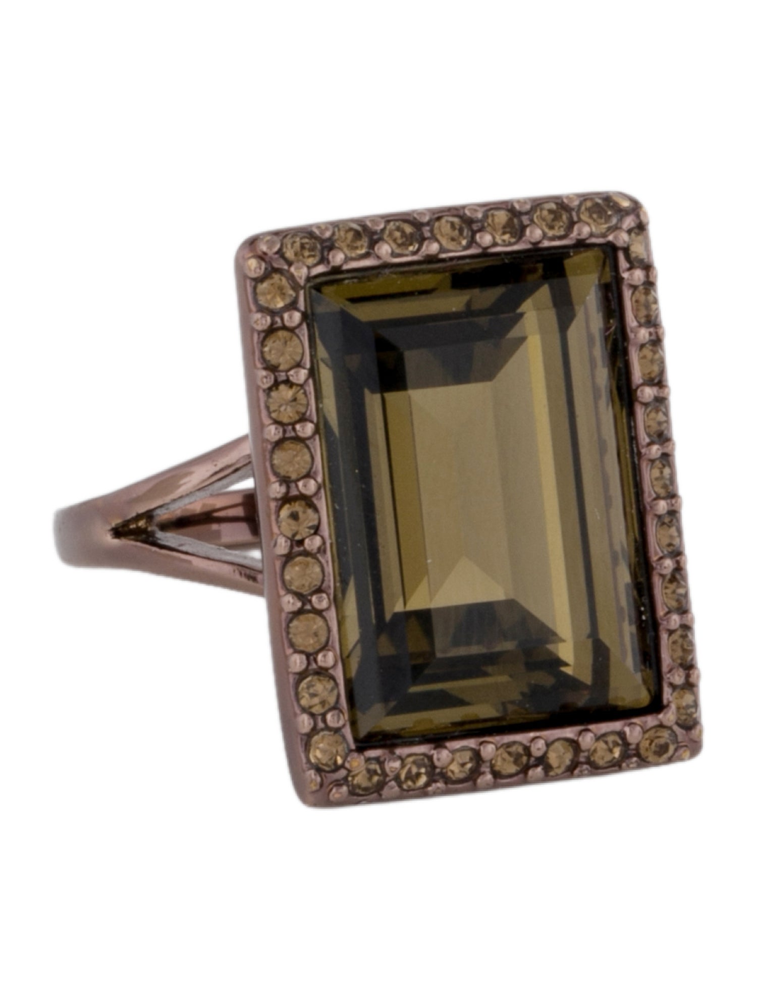 Givenchy Vintage Crystal Cocktail Ring