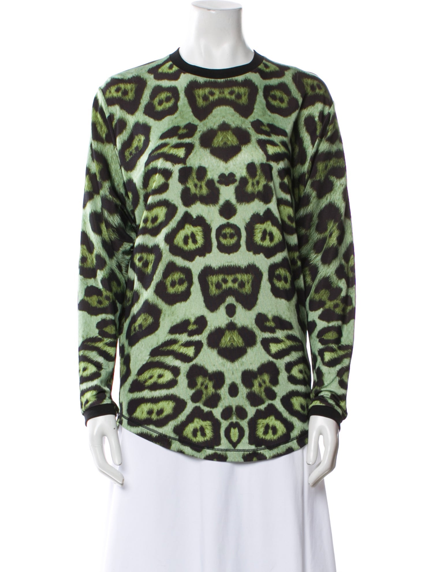Givenchy Animal Print Crew Neck Blouse