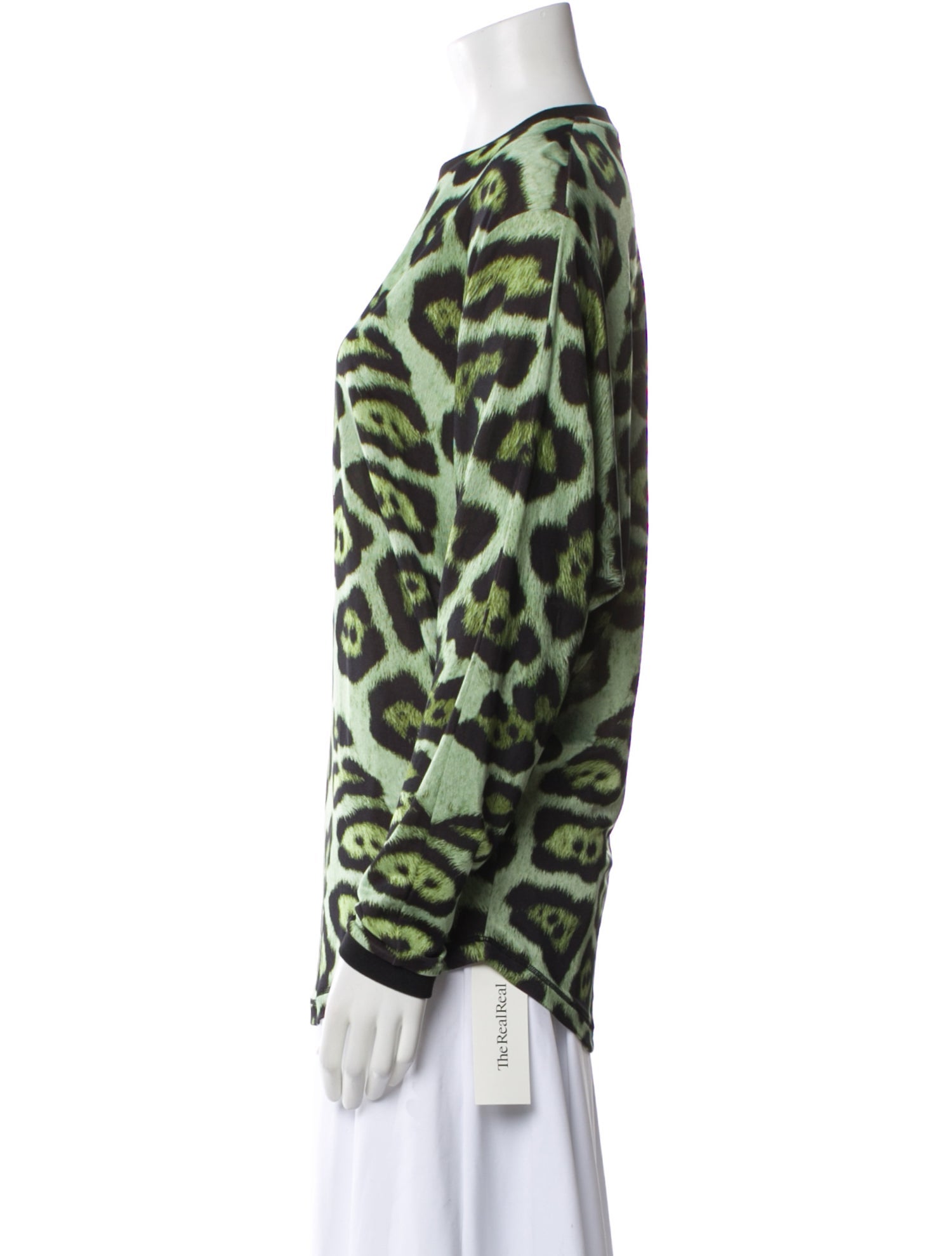 Givenchy Animal Print Crew Neck Blouse