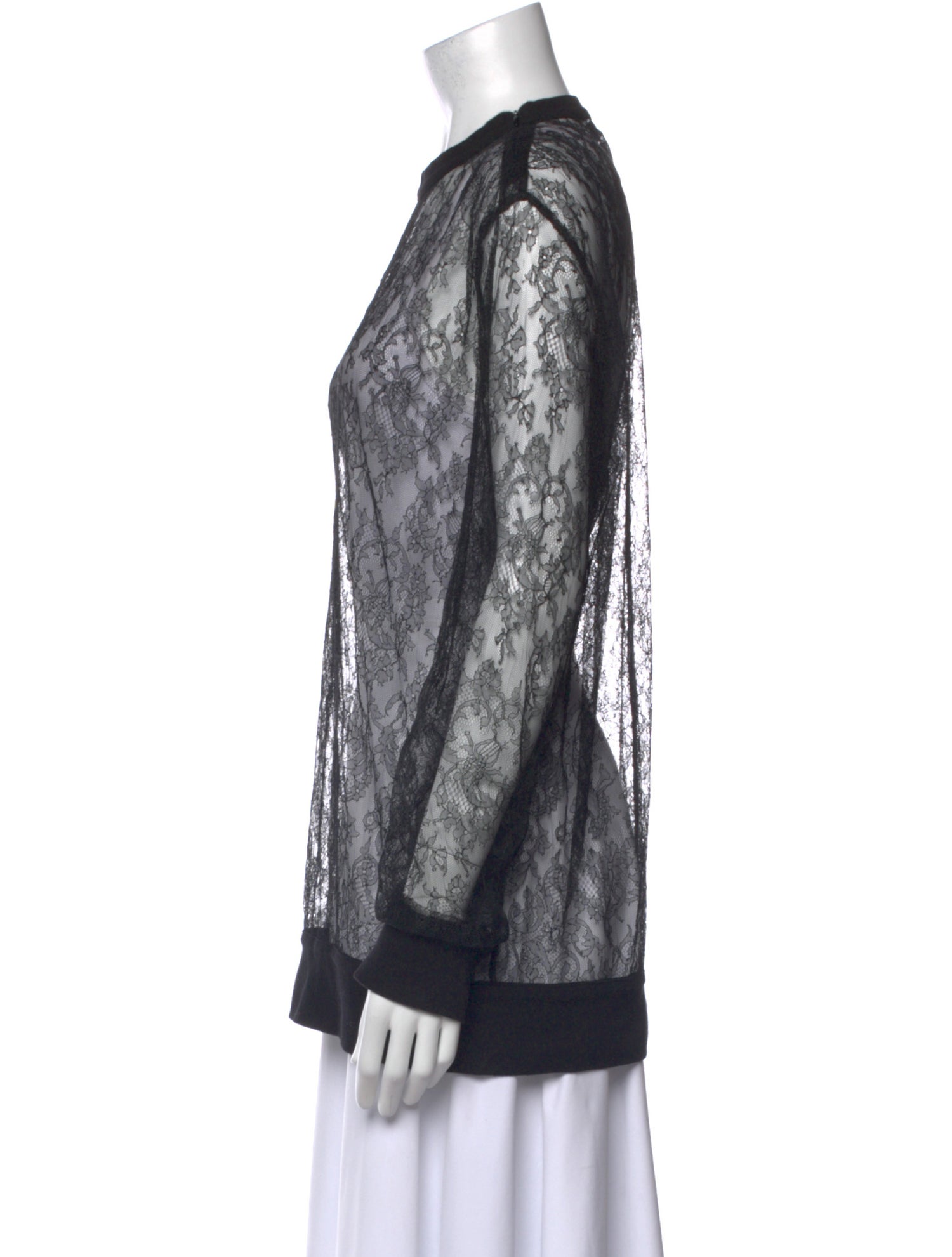 Givenchy Lace Pattern Crew Neck Sweatshirt