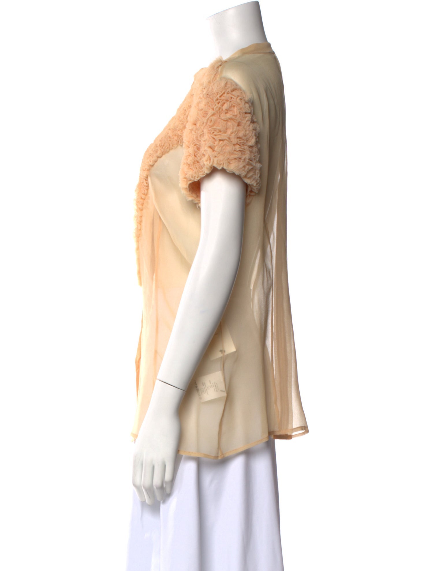 Givenchy Silk Crew Neck Button-Up Top