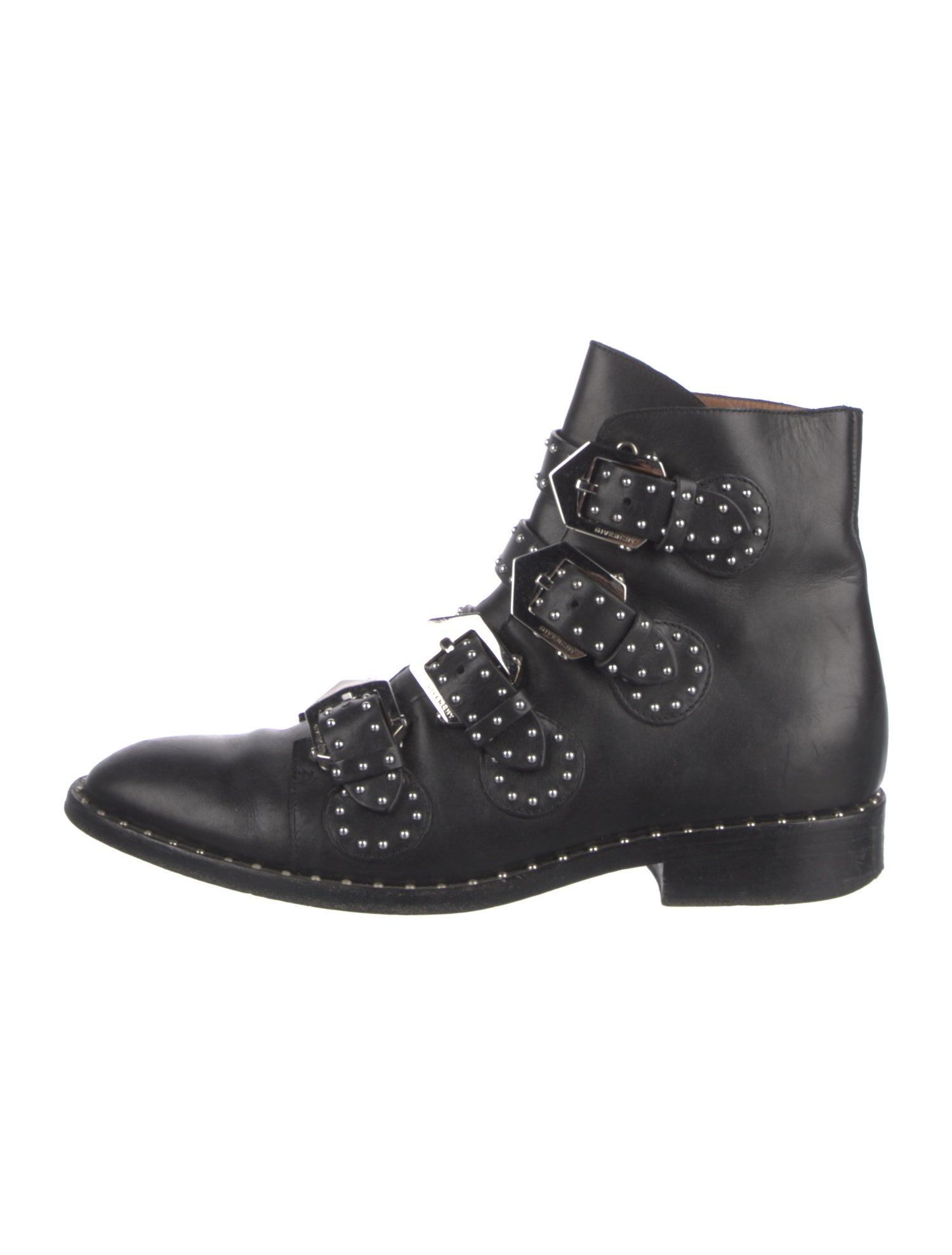 Givenchy Leather Studded Accents Combat Boots