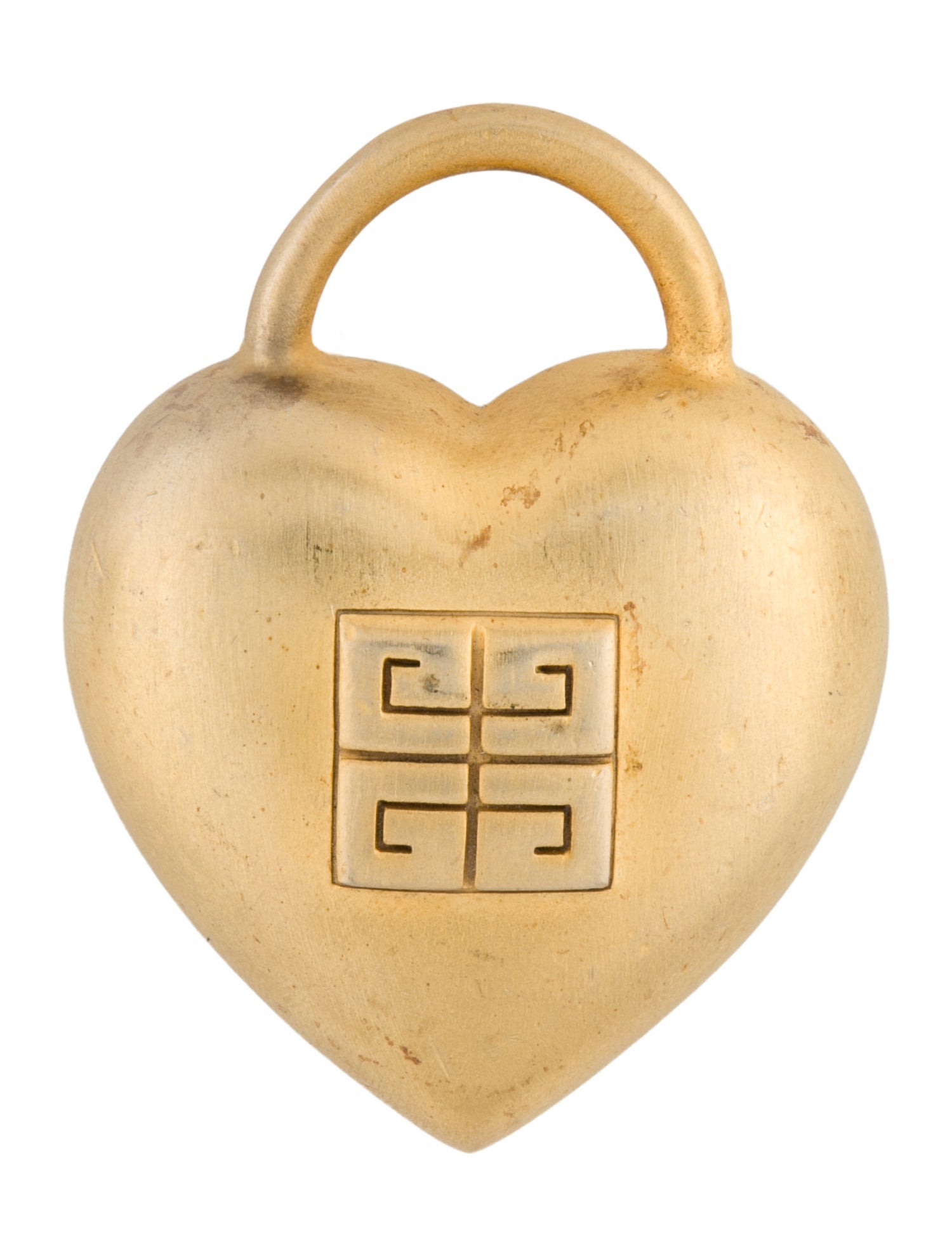 Givenchy Vintage Heart Logo Pendant Brooch