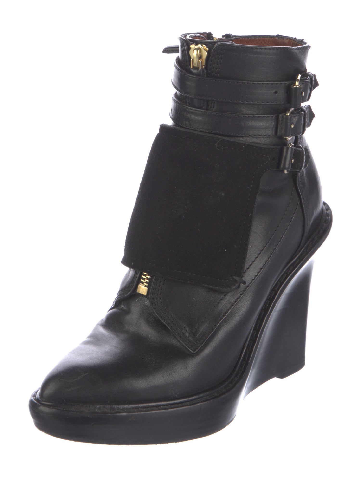 Givenchy Leather Leather Trim Embellishment Boots