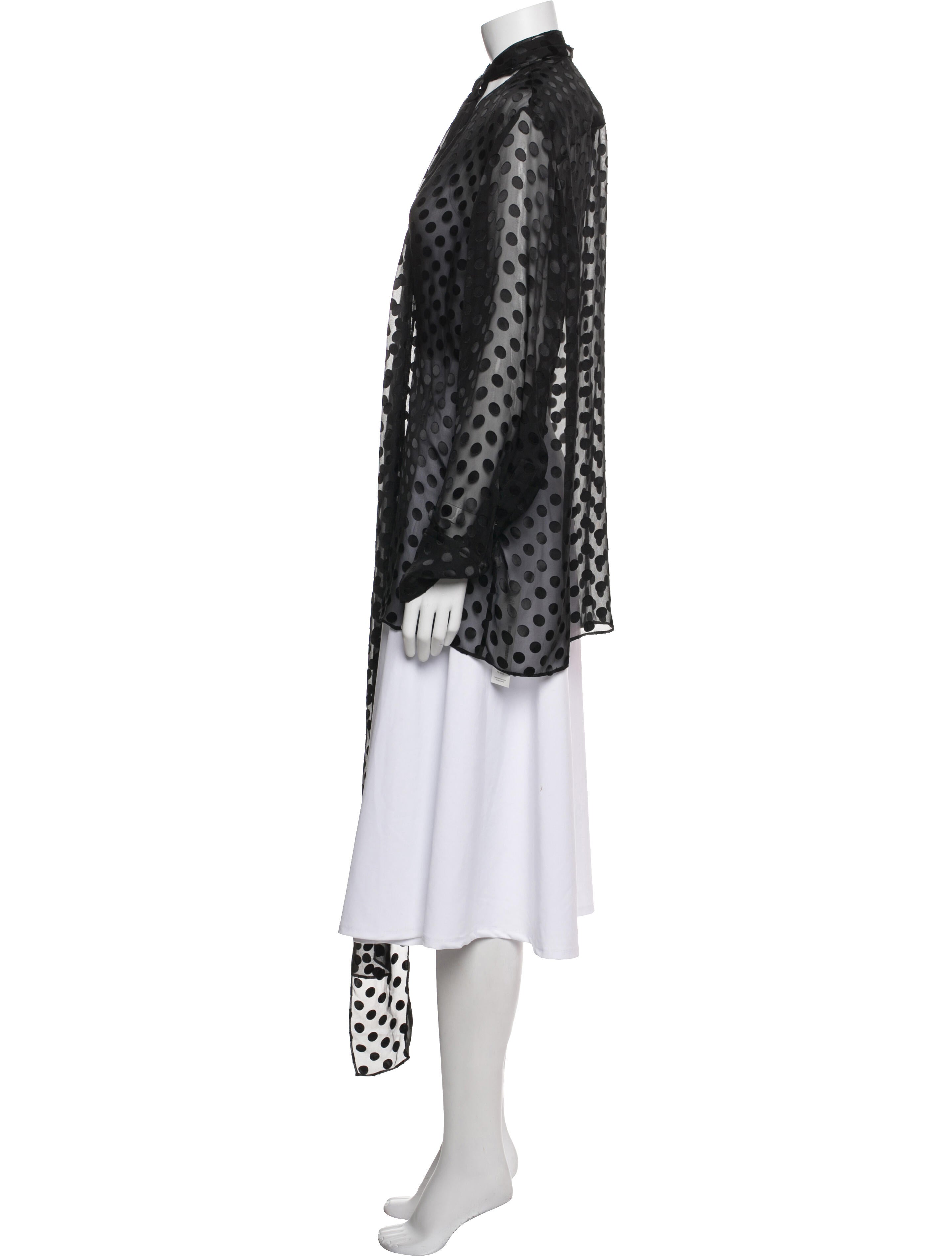 Givenchy Polka Dot Print V-Neck Tunic