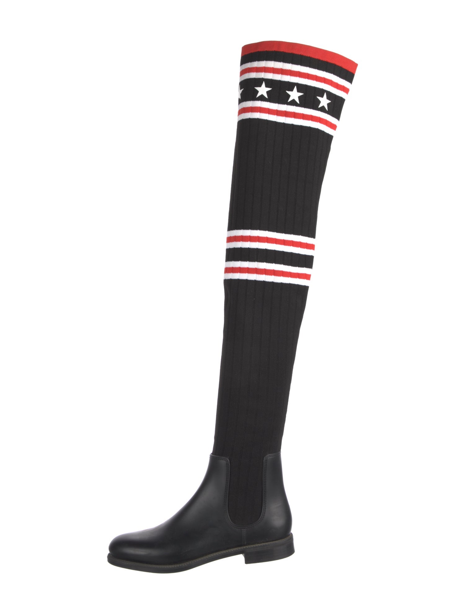 Givenchy Leather Striped Sock Boots