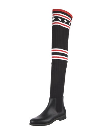 Givenchy Leather Striped Sock Boots