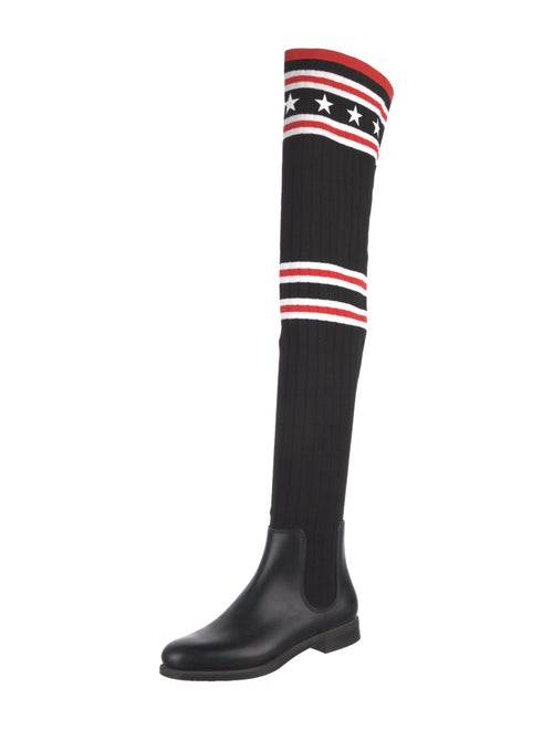 Givenchy Leather Striped Sock Boots