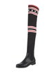 Givenchy Leather Striped Sock Boots