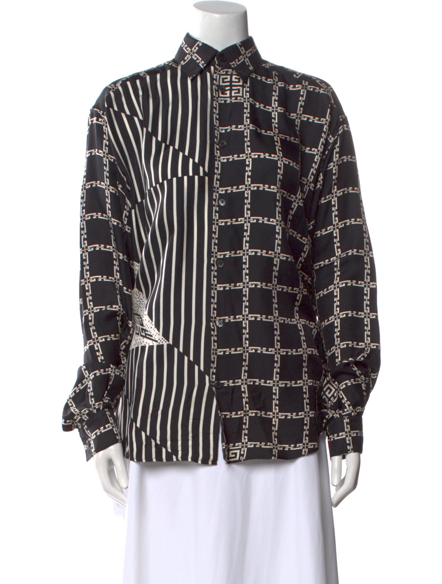 Givenchy Silk Printed Button-Up Top