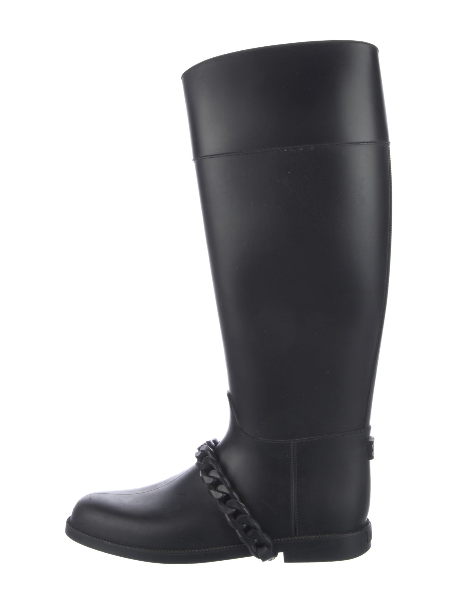 Givenchy Rubber Chain-Link Accents Rain Boots