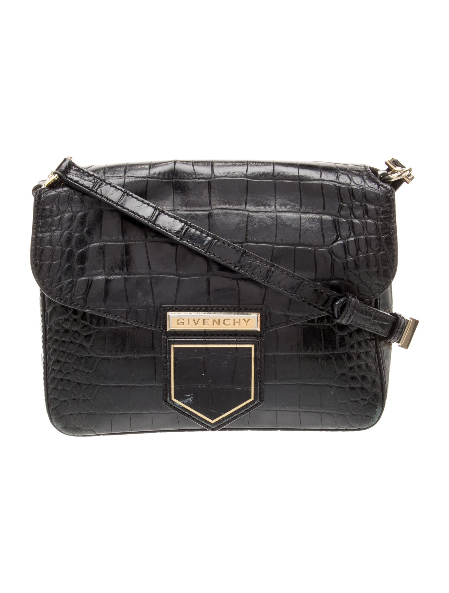 Givenchy Embossed Leather Shoulder Bag