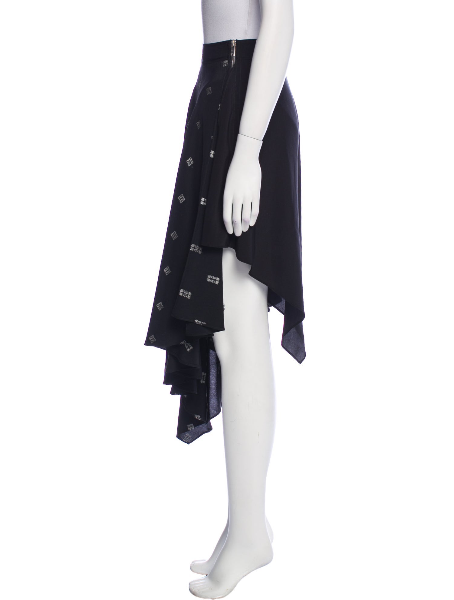 Givenchy Silk Midi Length Skirt