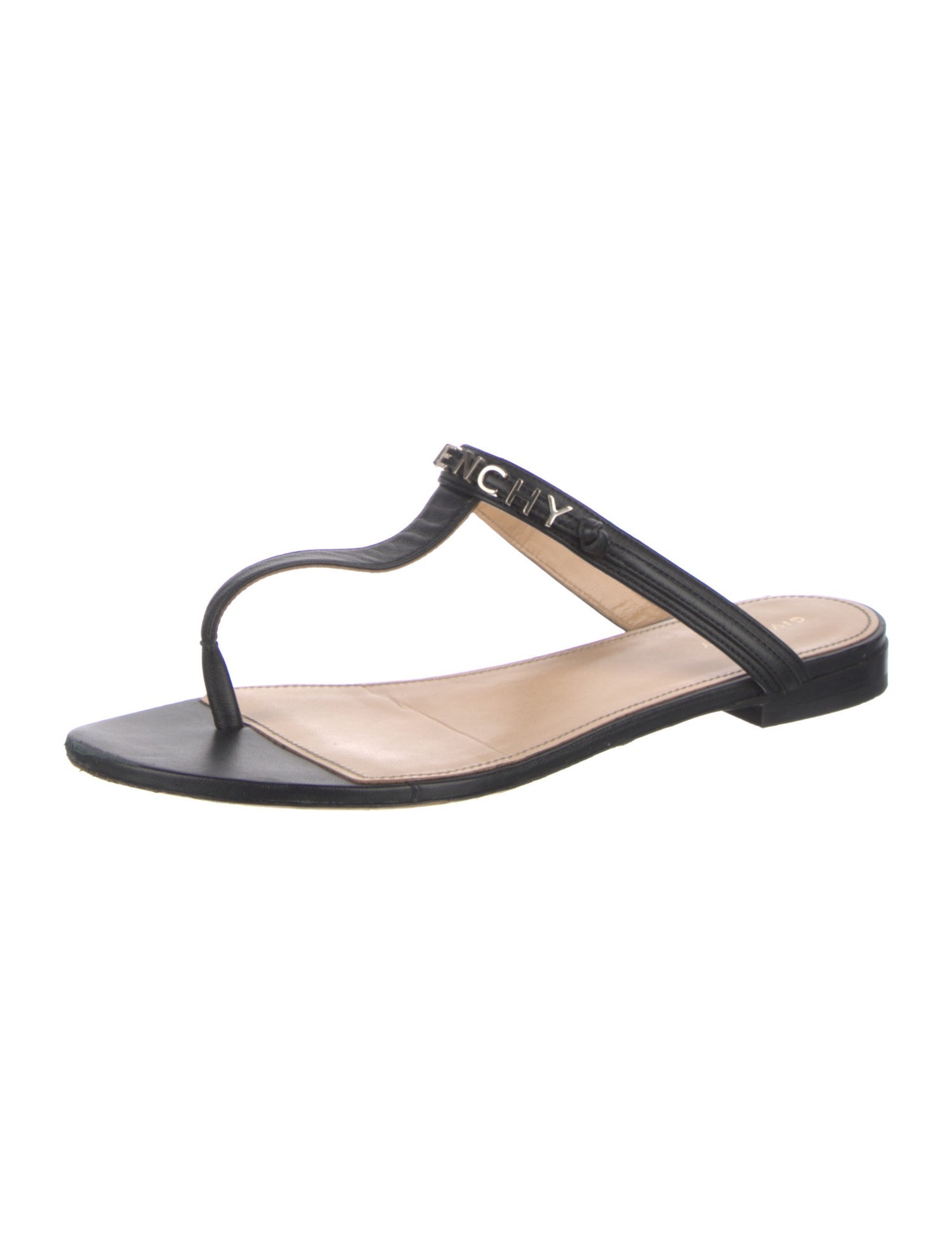 Givenchy Leather T-Strap Sandals