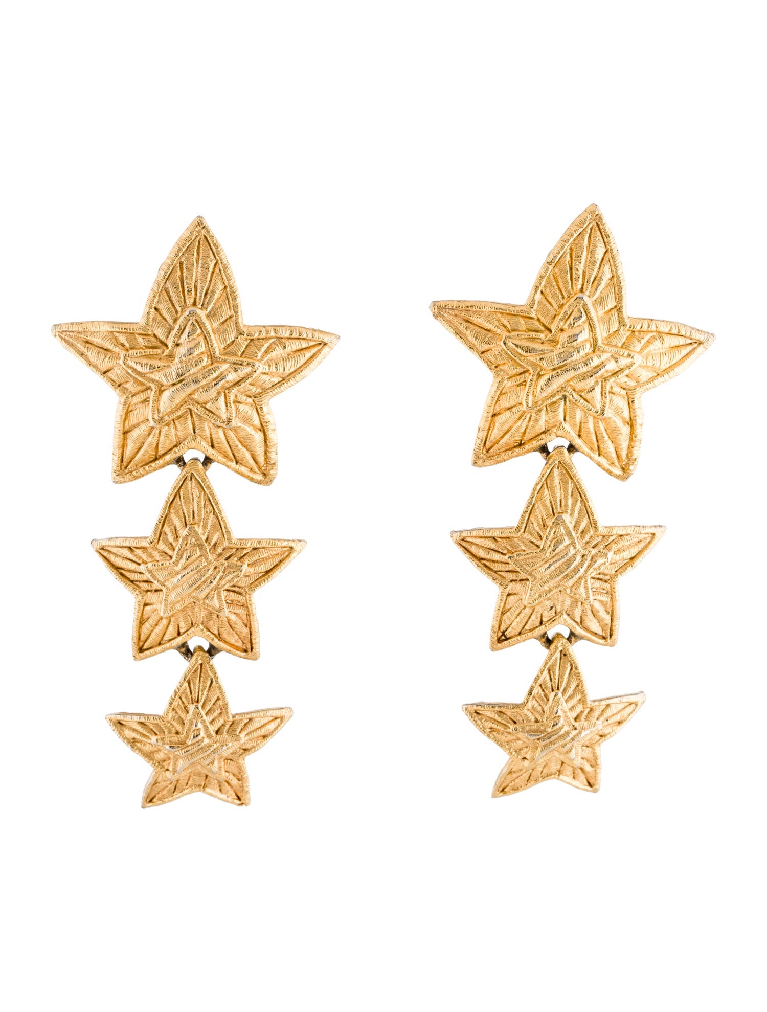 Givenchy Vintage Star Clip-On Drop Earrings