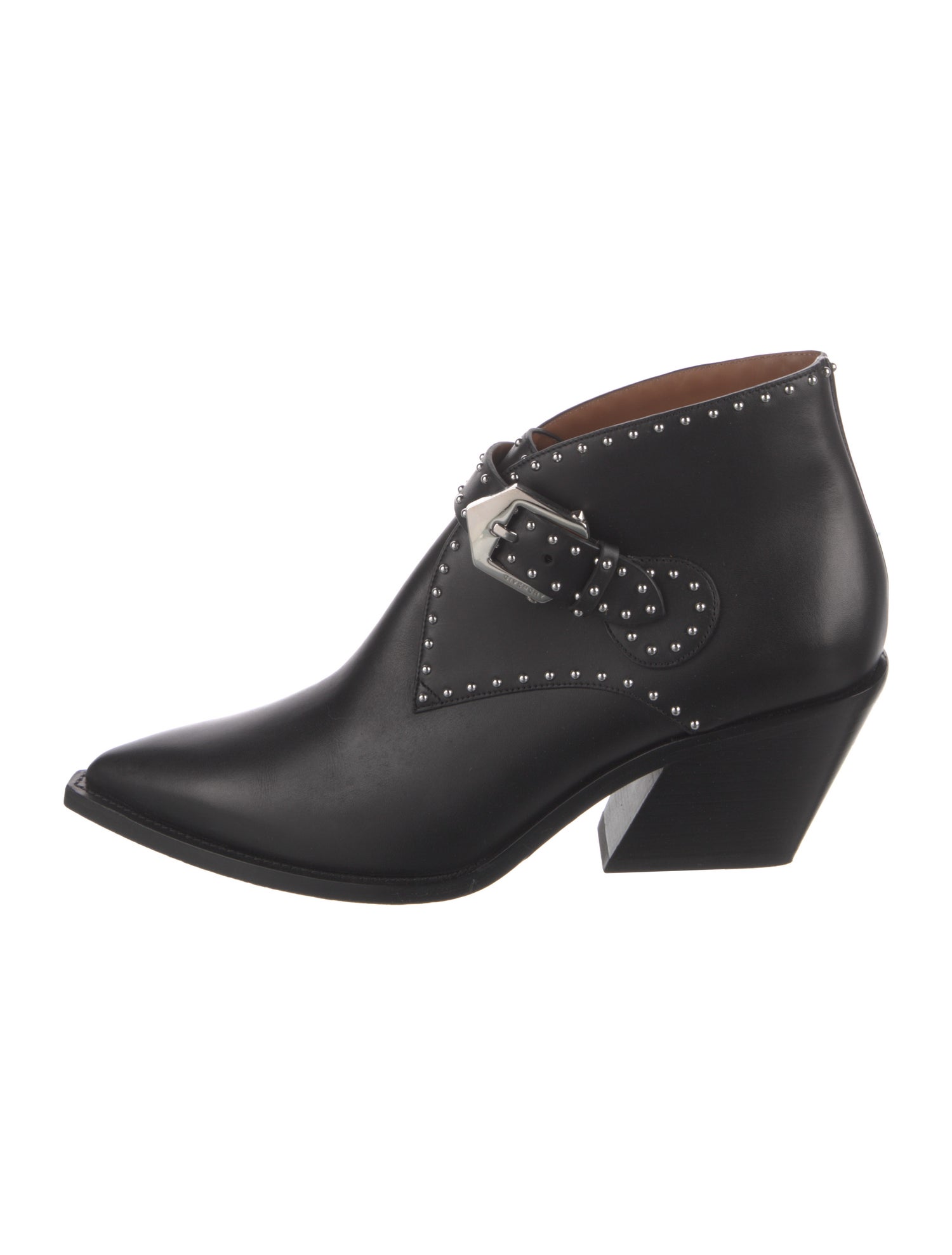 Givenchy Leather Studded Accents Western Boots