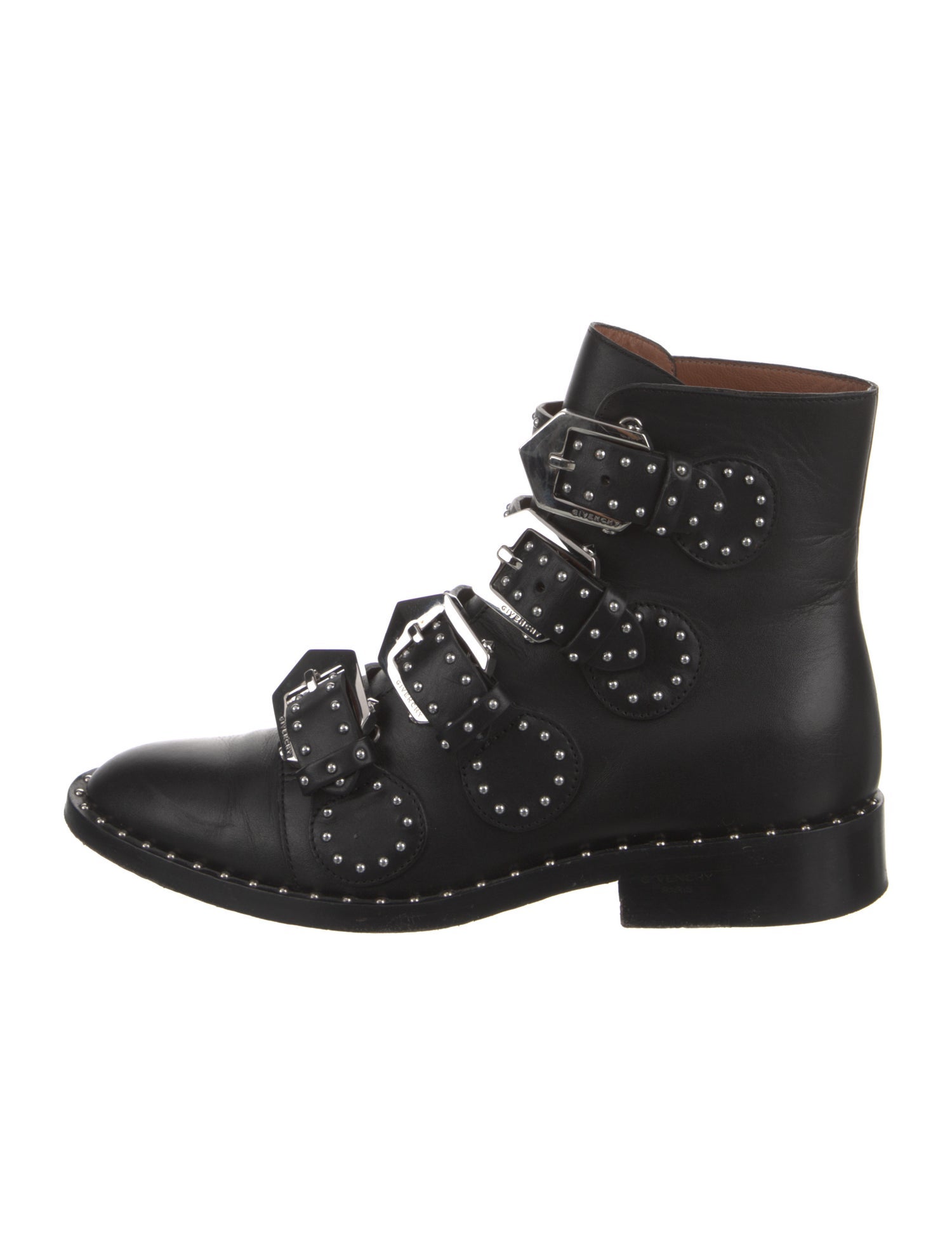 Givenchy Leather Studded Accents Combat Boots