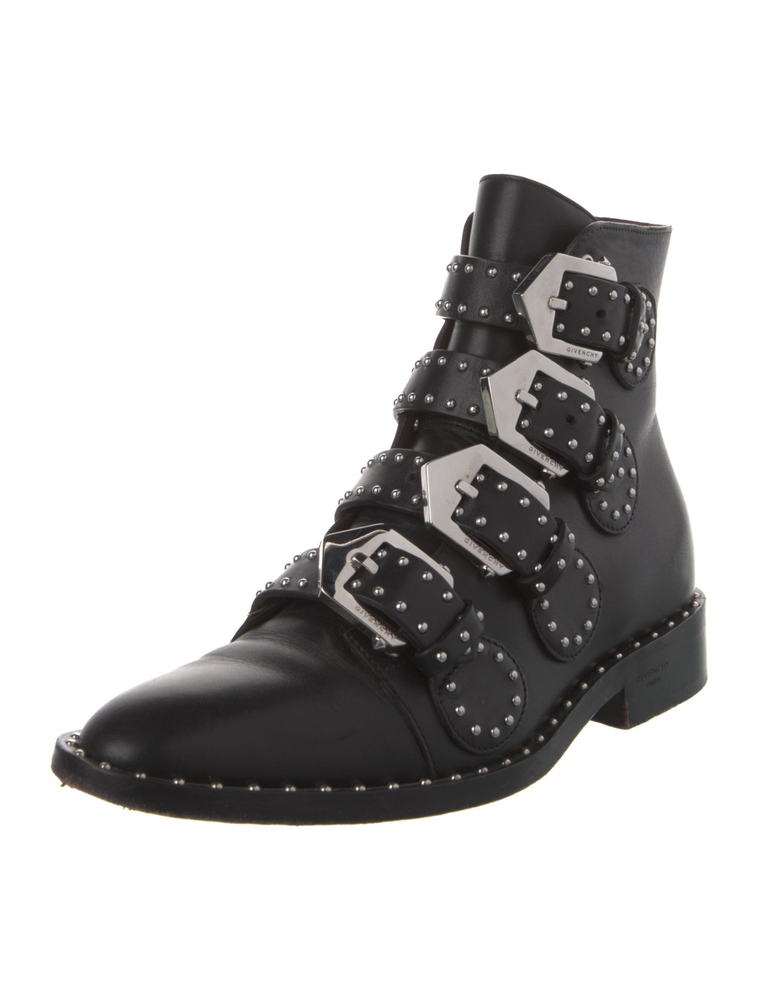 Givenchy Leather Studded Accents Combat Boots
