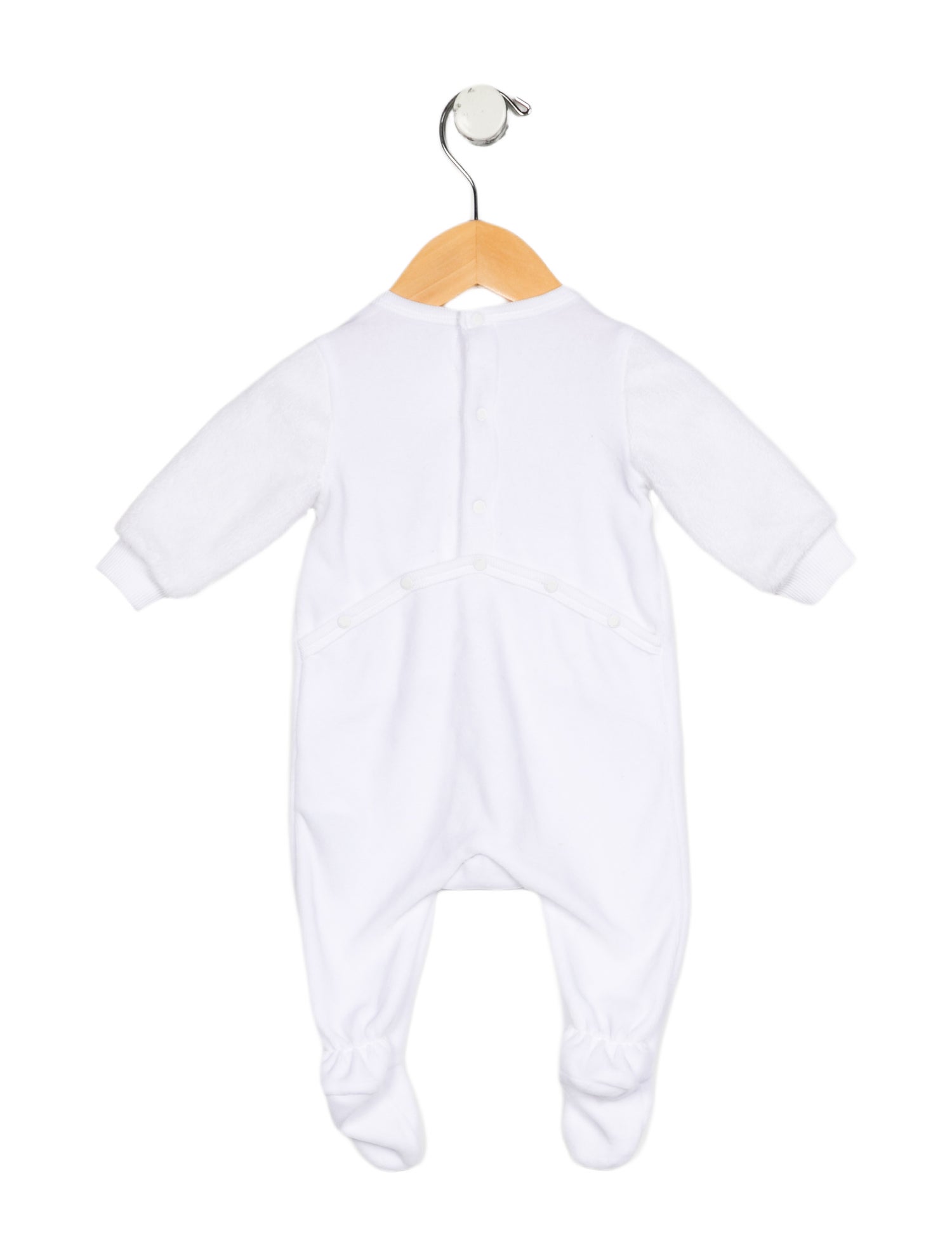 Givenchy infant girls' white and grey onesie