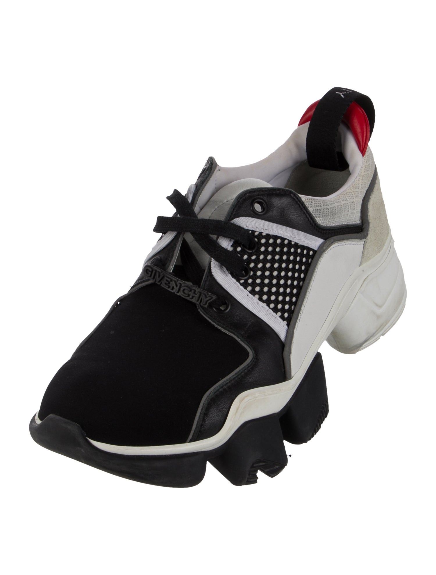 Givenchy Leather Colorblock Pattern Chunky Sneakers
