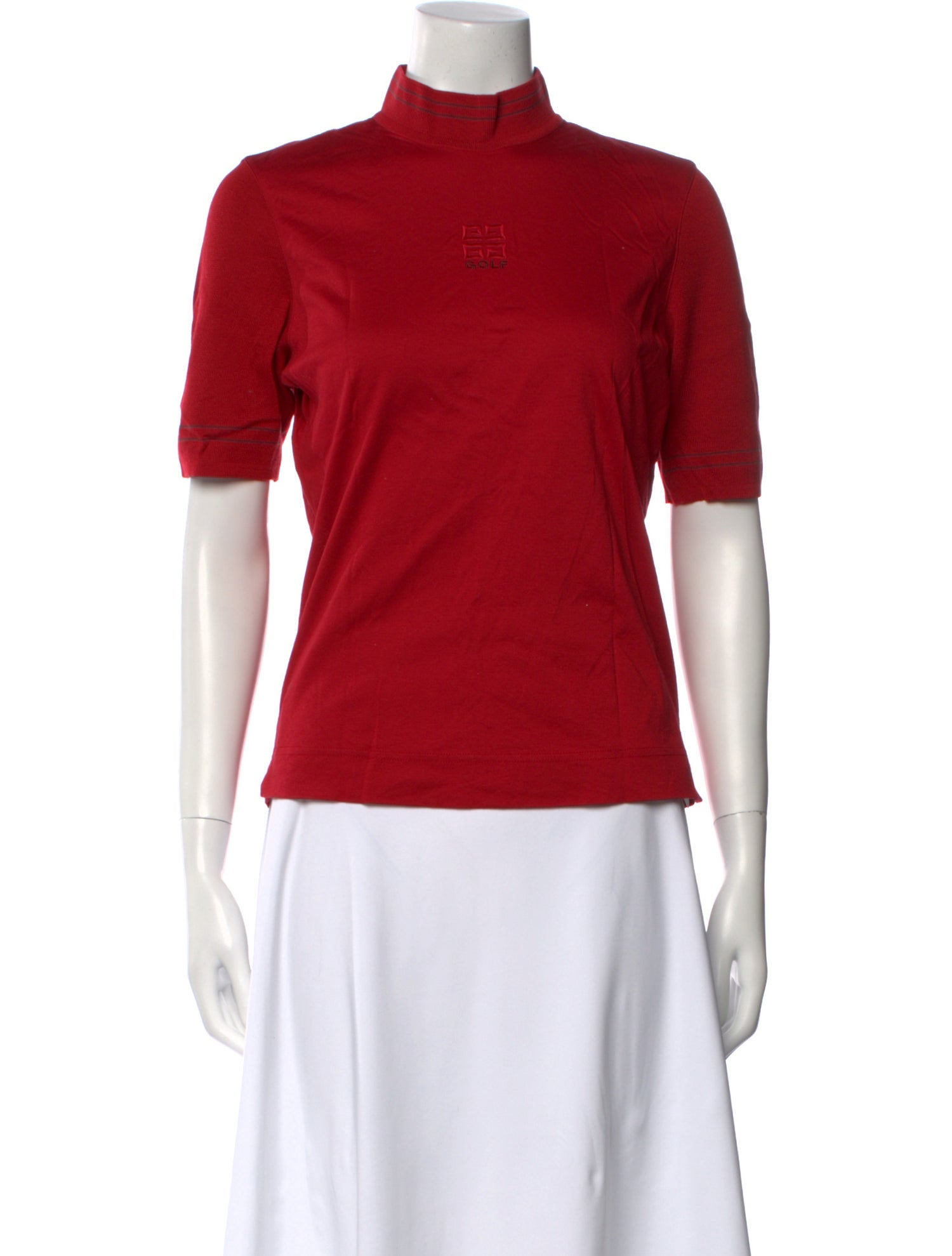 Givenchy Mock Neck Short Sleeve Top