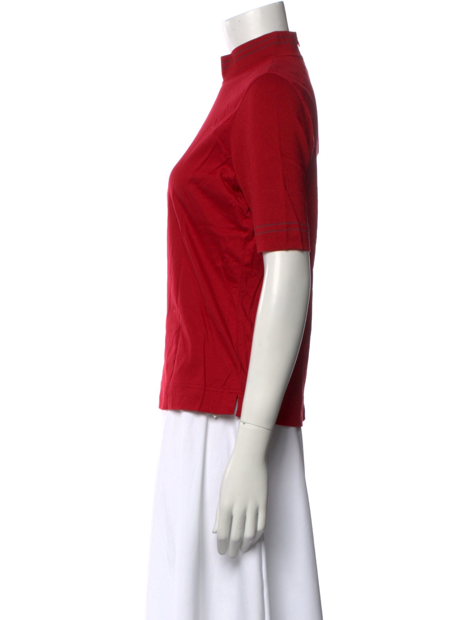 Givenchy Mock Neck Short Sleeve Top