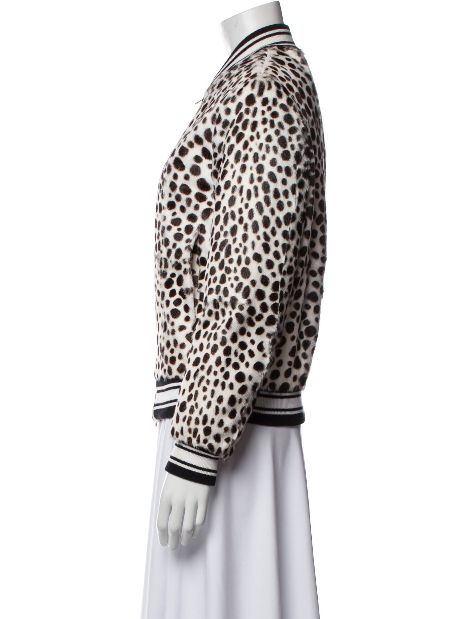 Givenchy Lambskin Animal Print Bomber Jacket