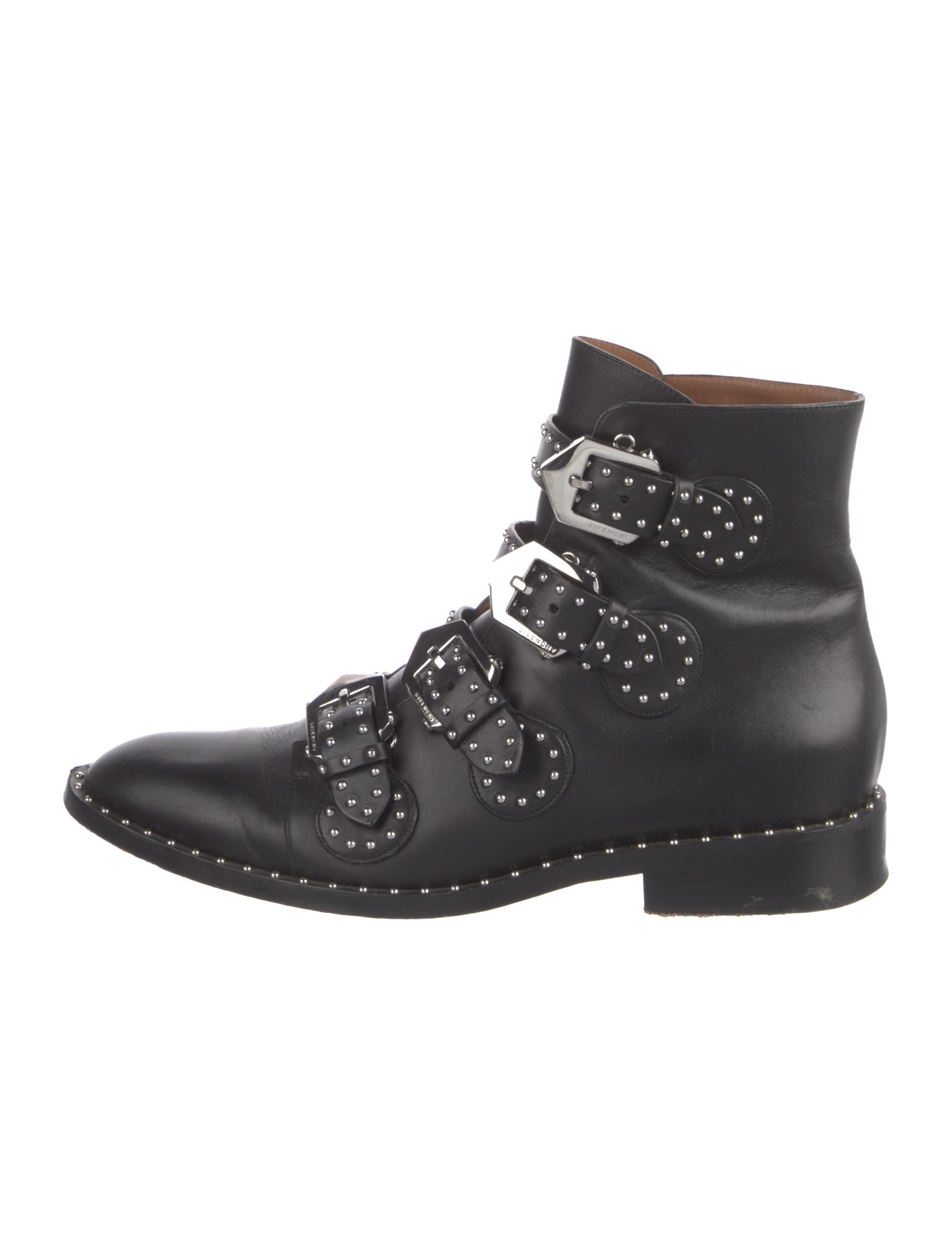 Givenchy Leather Studded Accents Combat Boots