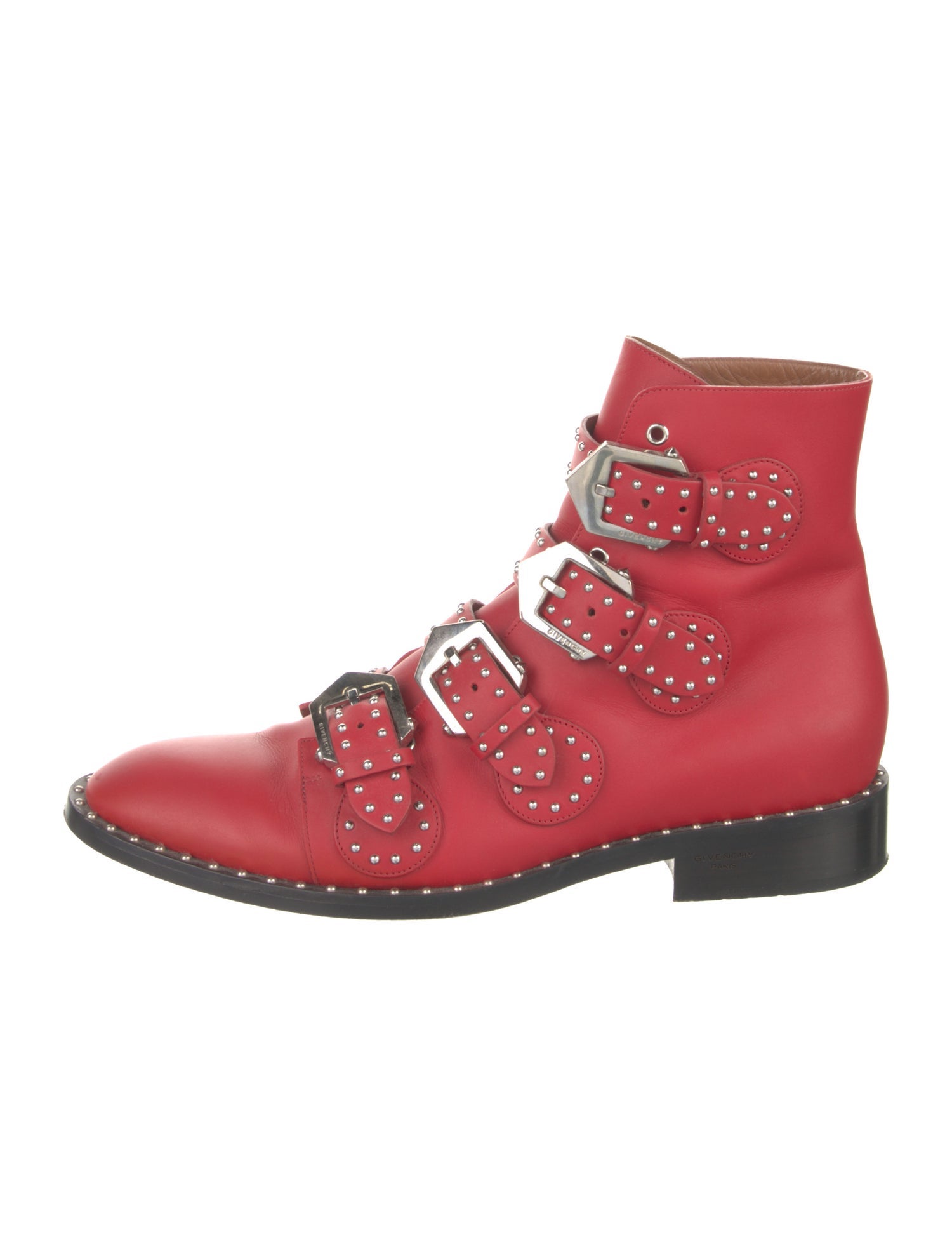 Givenchy Leather Studded Accents Combat Boots