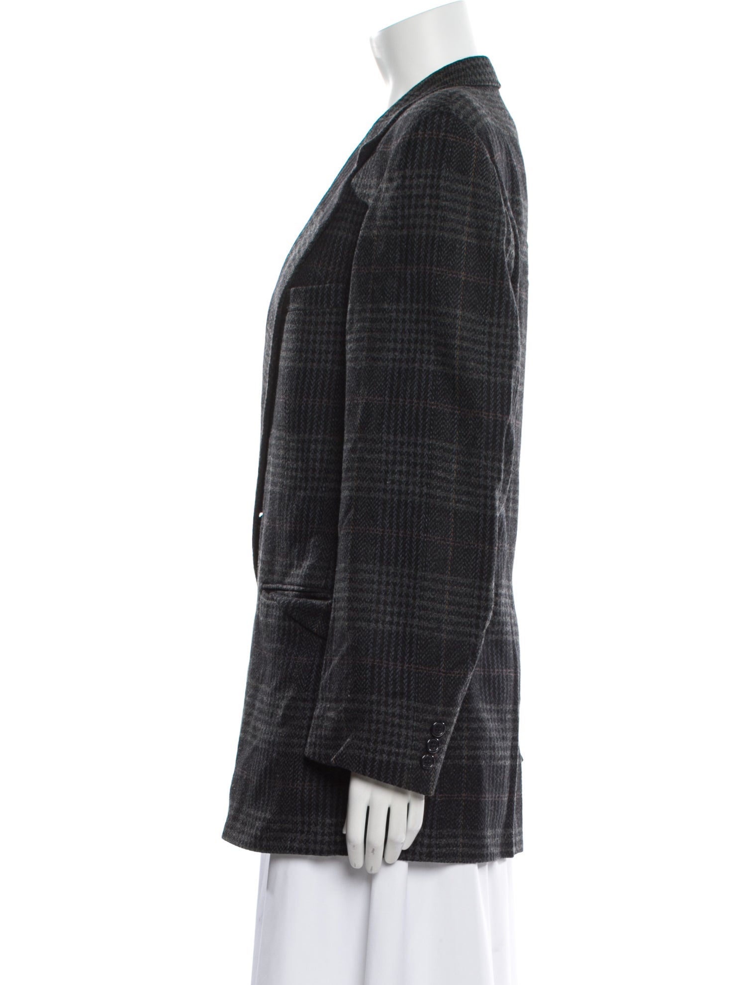 Givenchy Wool Plaid Print Blazer