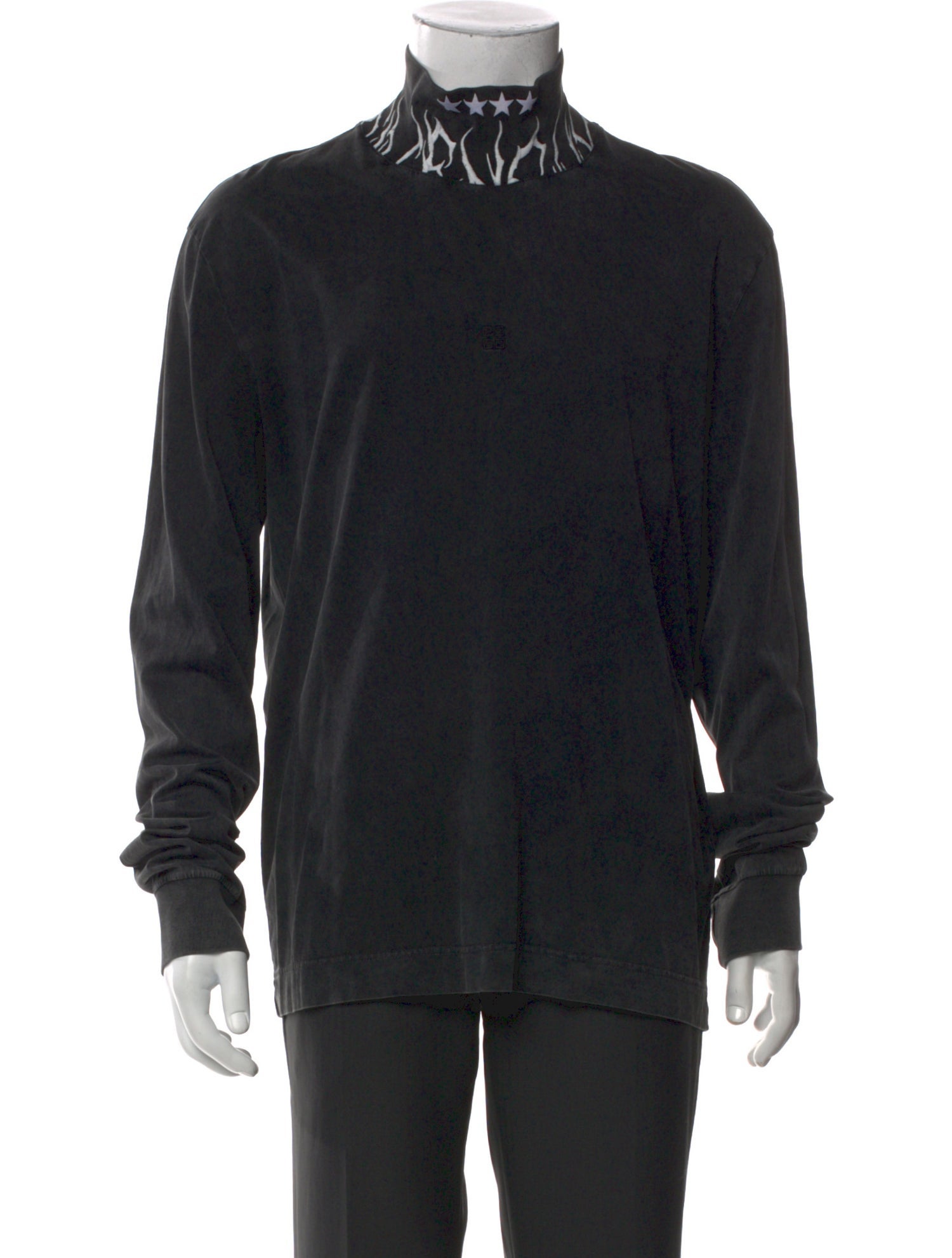 Givenchy Mock Neck Long Sleeve Henley
