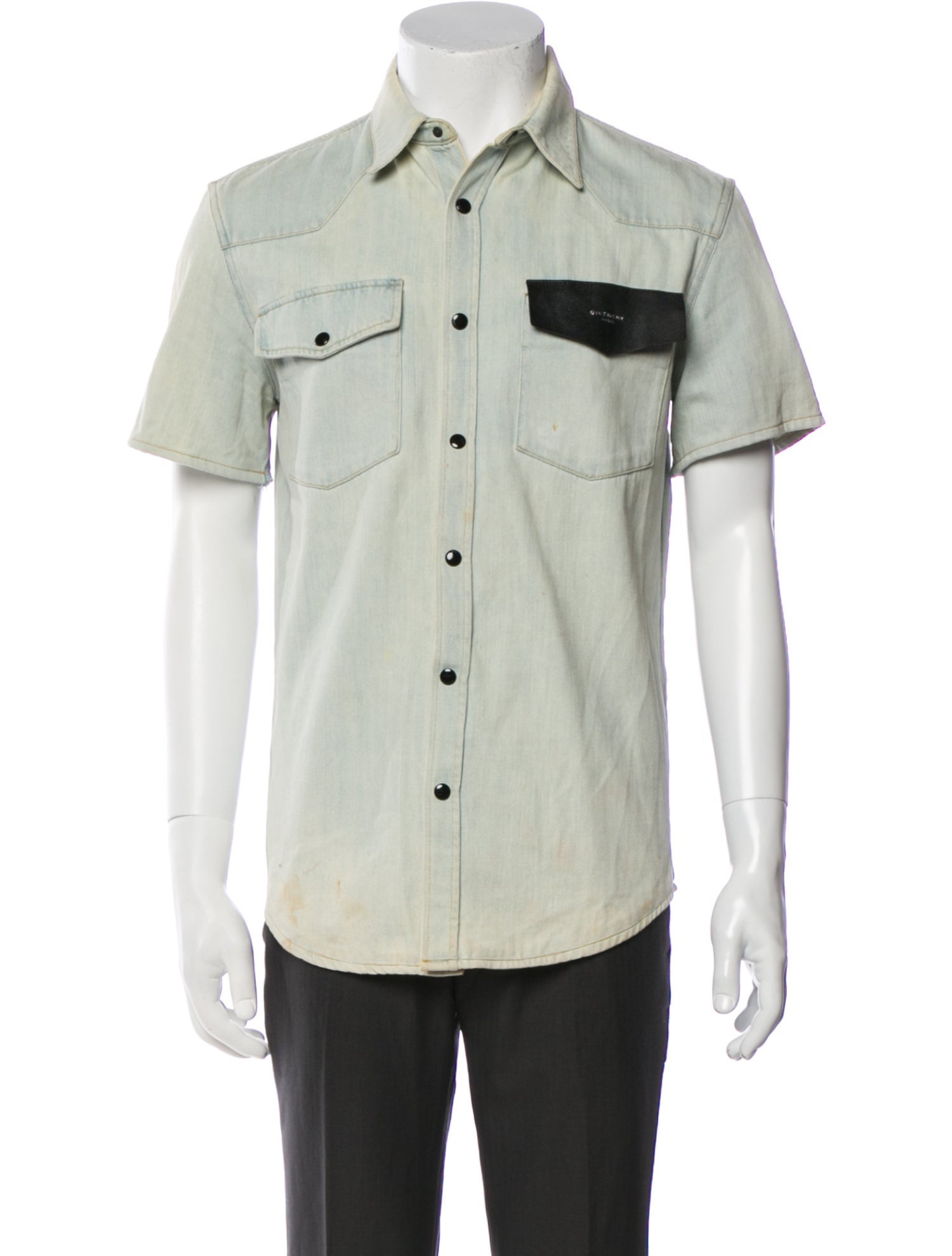 Givenchy Short Sleeve Denim Shirt
