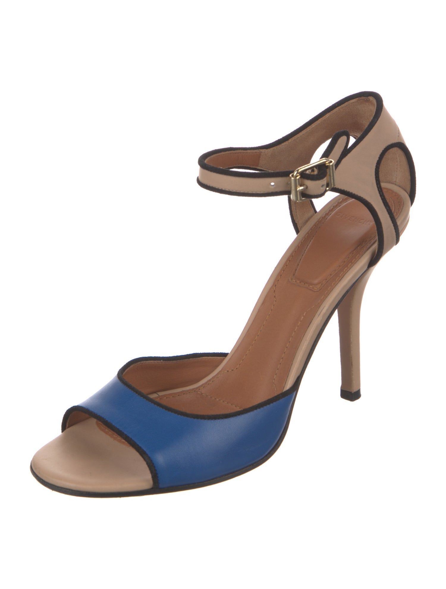 Givenchy Leather Colorblock Pattern Sandals