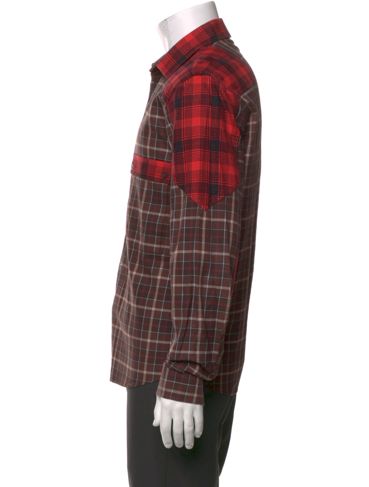 Givenchy Plaid Print Long Sleeve Shirt