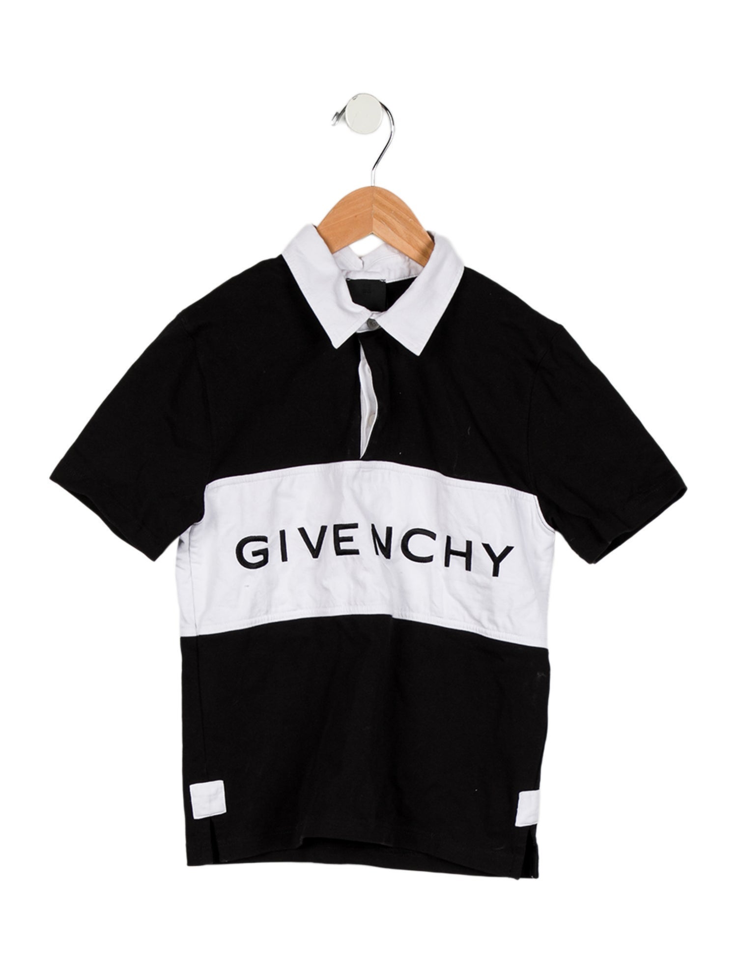 Givenchy Boys' Logo Print Collared Short Sleeve Top